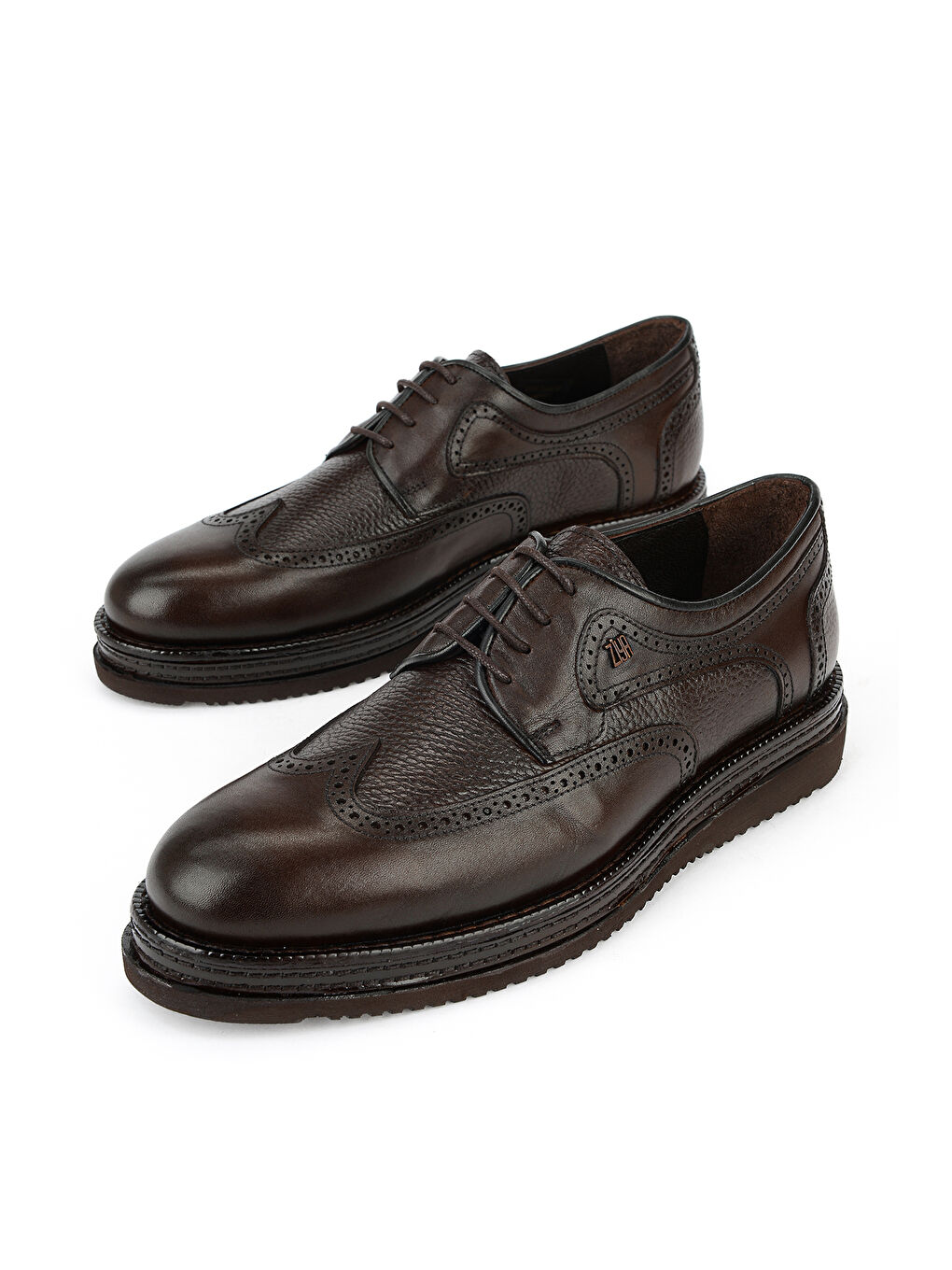 Kahverengi Erkek Hakiki Deri Ayakkabı 1611063Z2989 Kahve-4