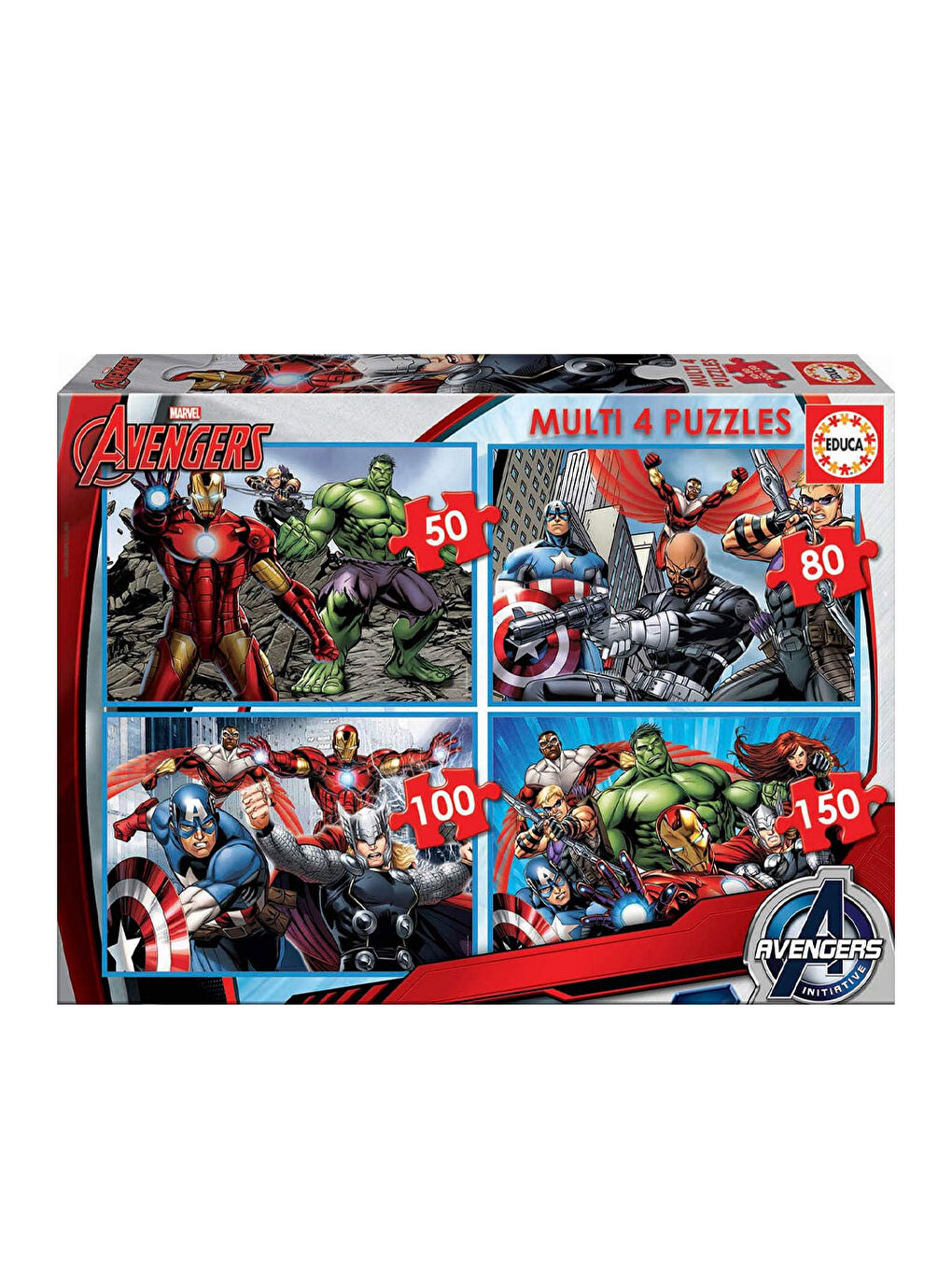 Çocuk Puzzle 50 80 100 150 Parça Marvel Avengers 16331