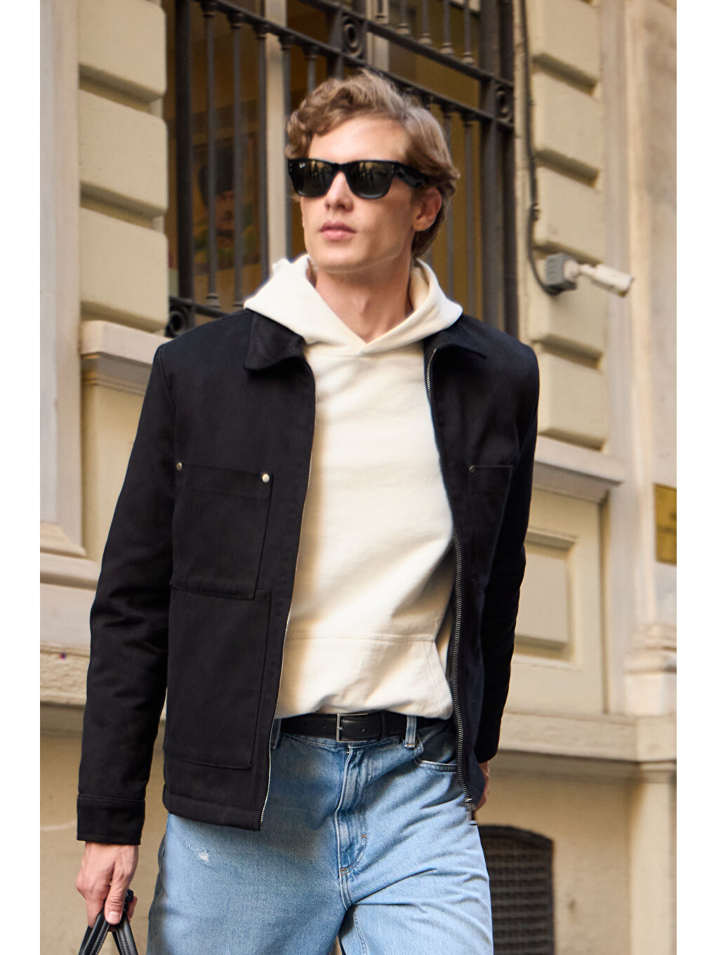 Erkek Pamuklu %100 Pamuk Ceket Mont Siyah-1