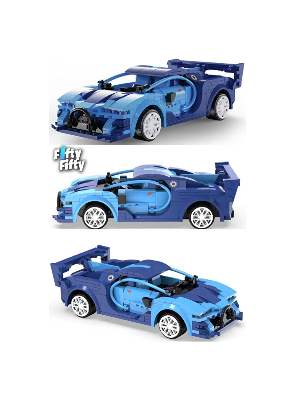 Cada Mavi Yarış Arabası Block Lego Yapı Oyuncağı 325 Parça (C51073W)-1