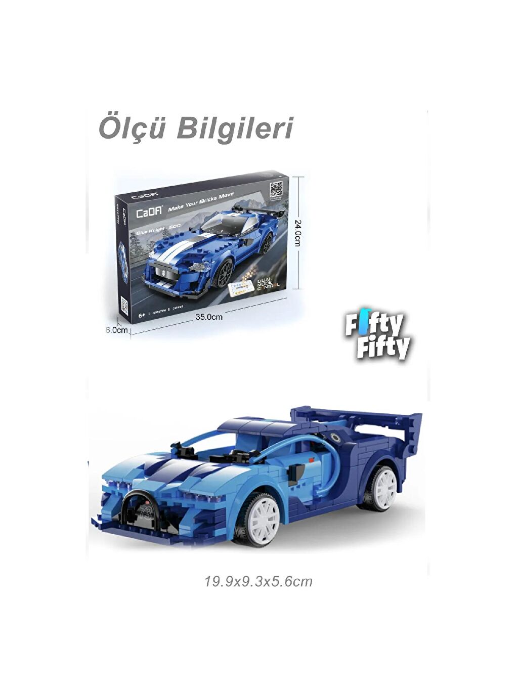 Cada Mavi Yarış Arabası Block Lego Yapı Oyuncağı 325 Parça (C51073W)-2