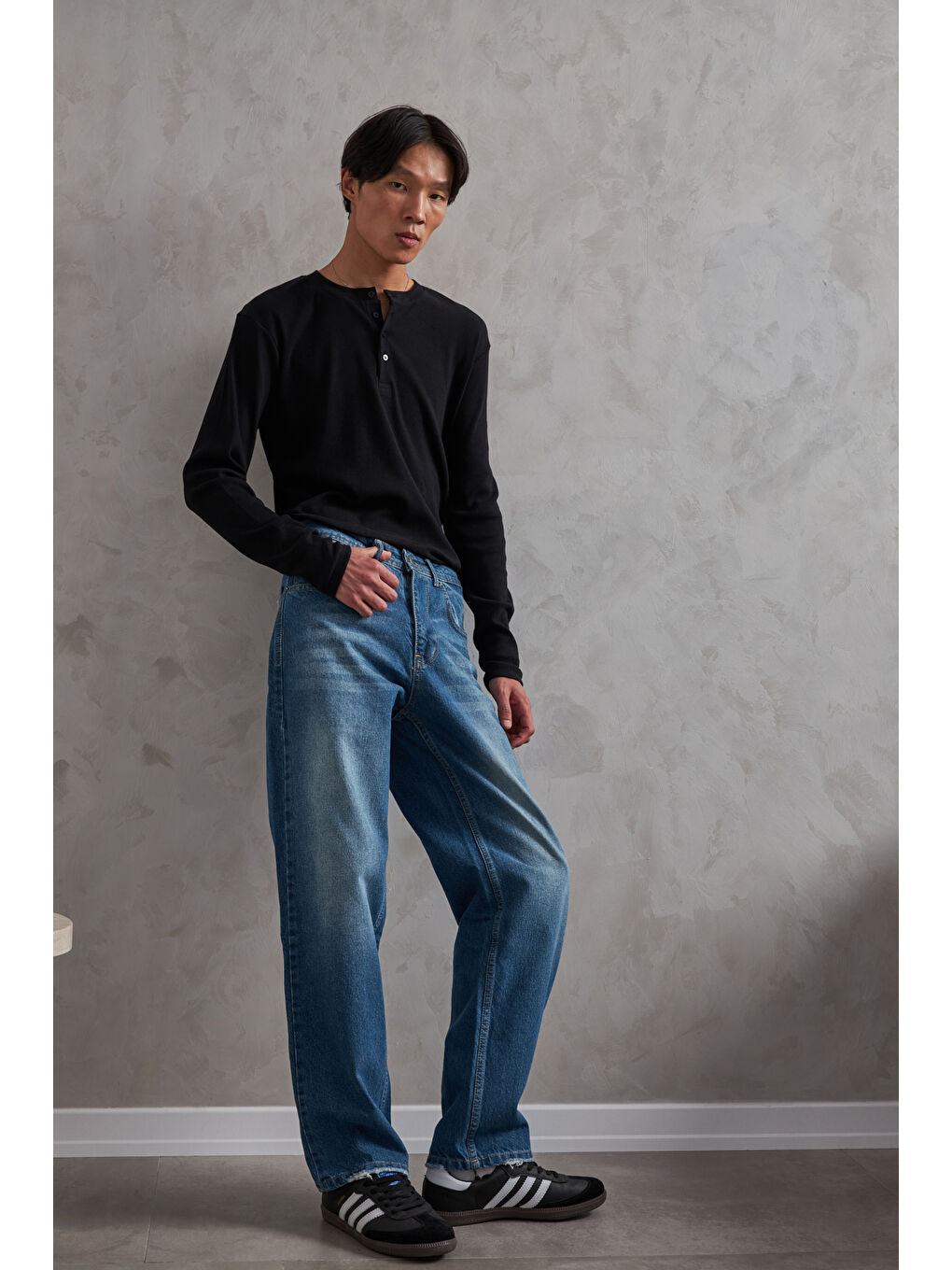 Mavi Erkek Baggy Jean Pantolon-4