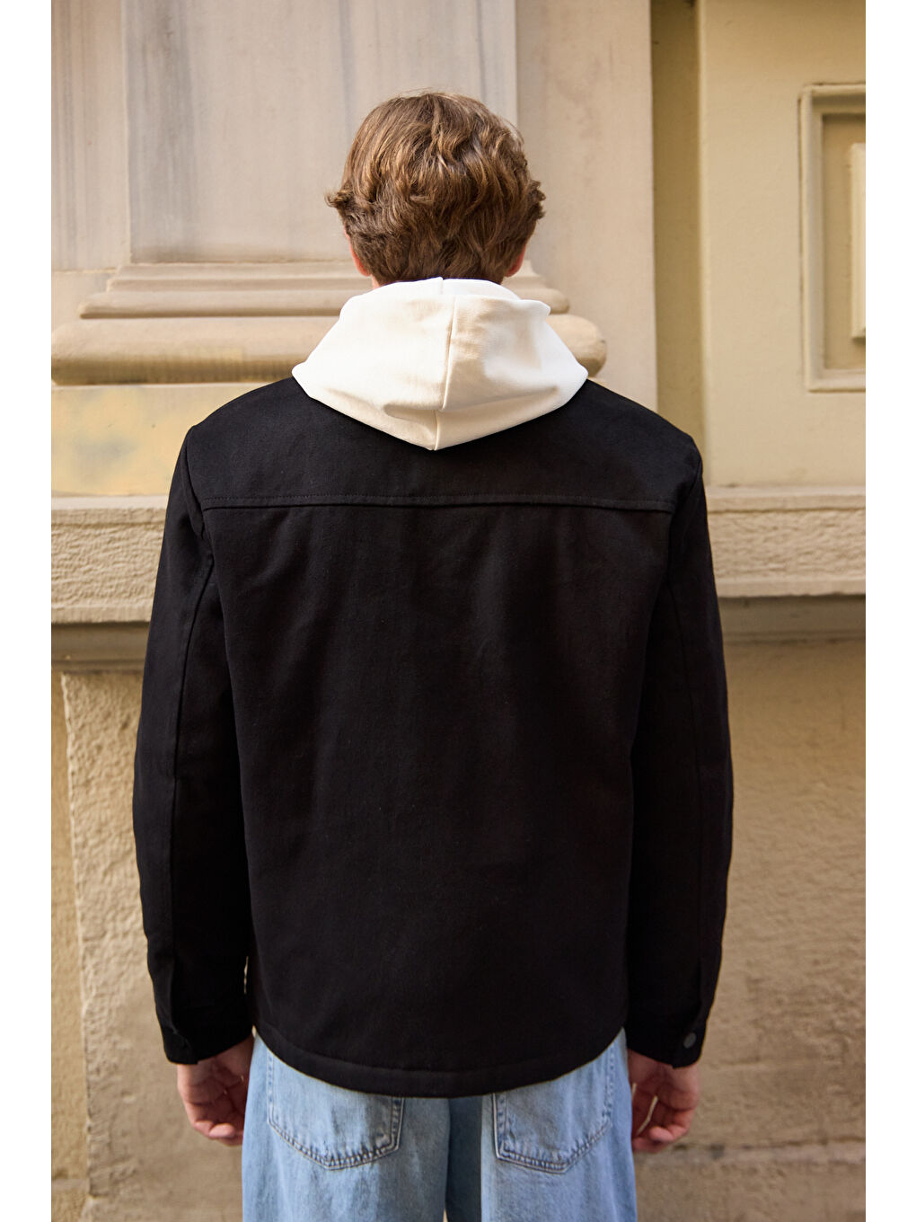 Erkek Pamuklu %100 Pamuk Ceket Mont Siyah-6