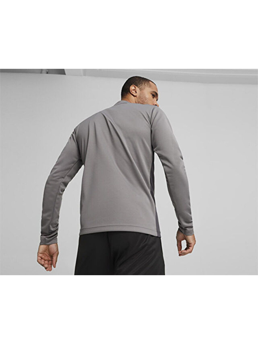 Teamgoal Training 1/4 Zip To Erkek Futbol Uzun Kollu Antrenman Tişörtü 65862913 Gri-3