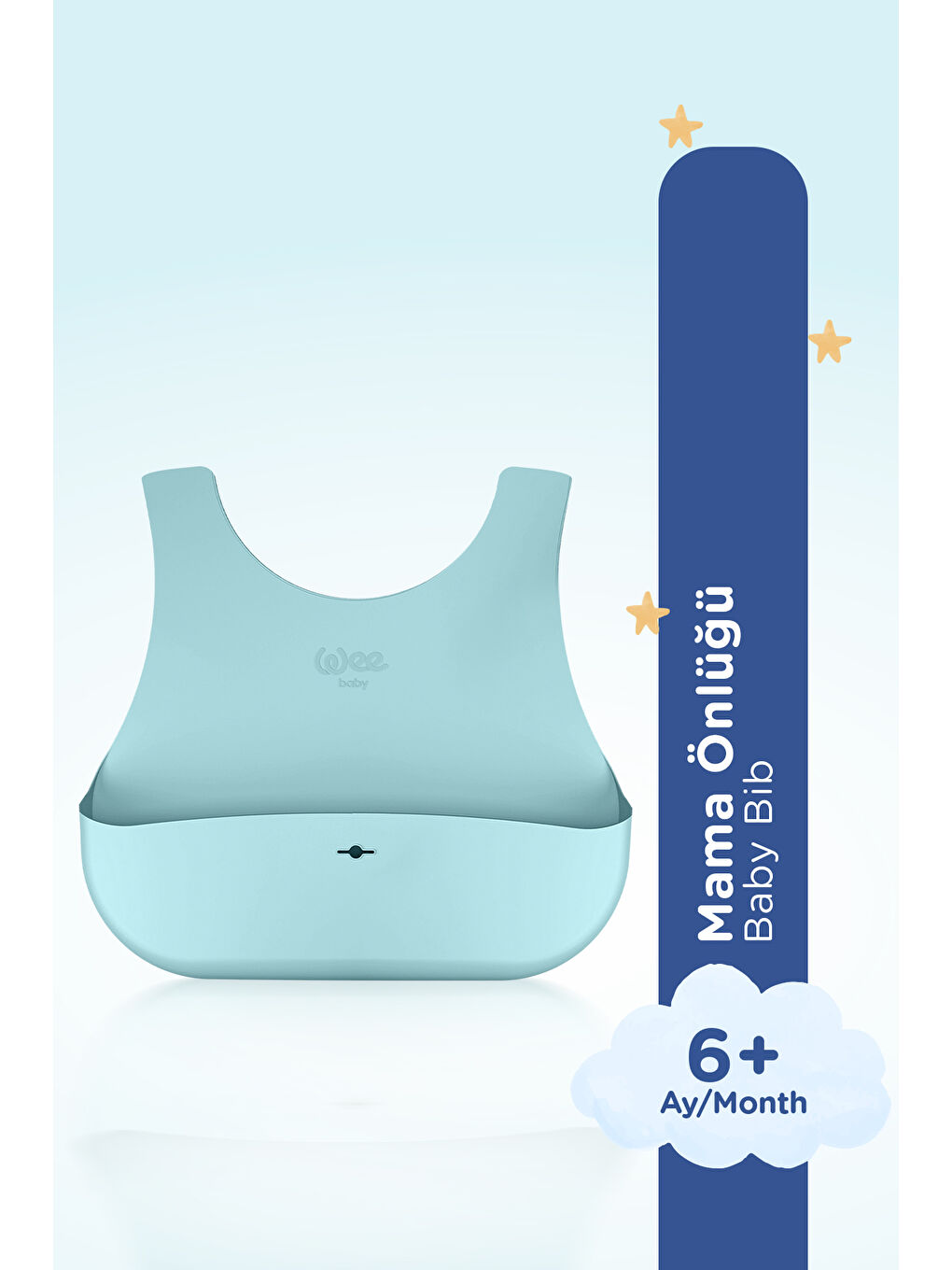 Nanninom Silikon Mama Önlüğü Mavi-1