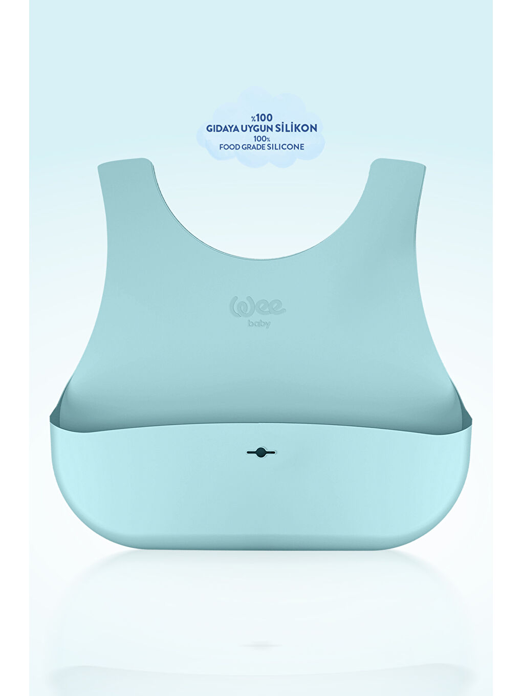 Nanninom Silikon Mama Önlüğü Mavi-2