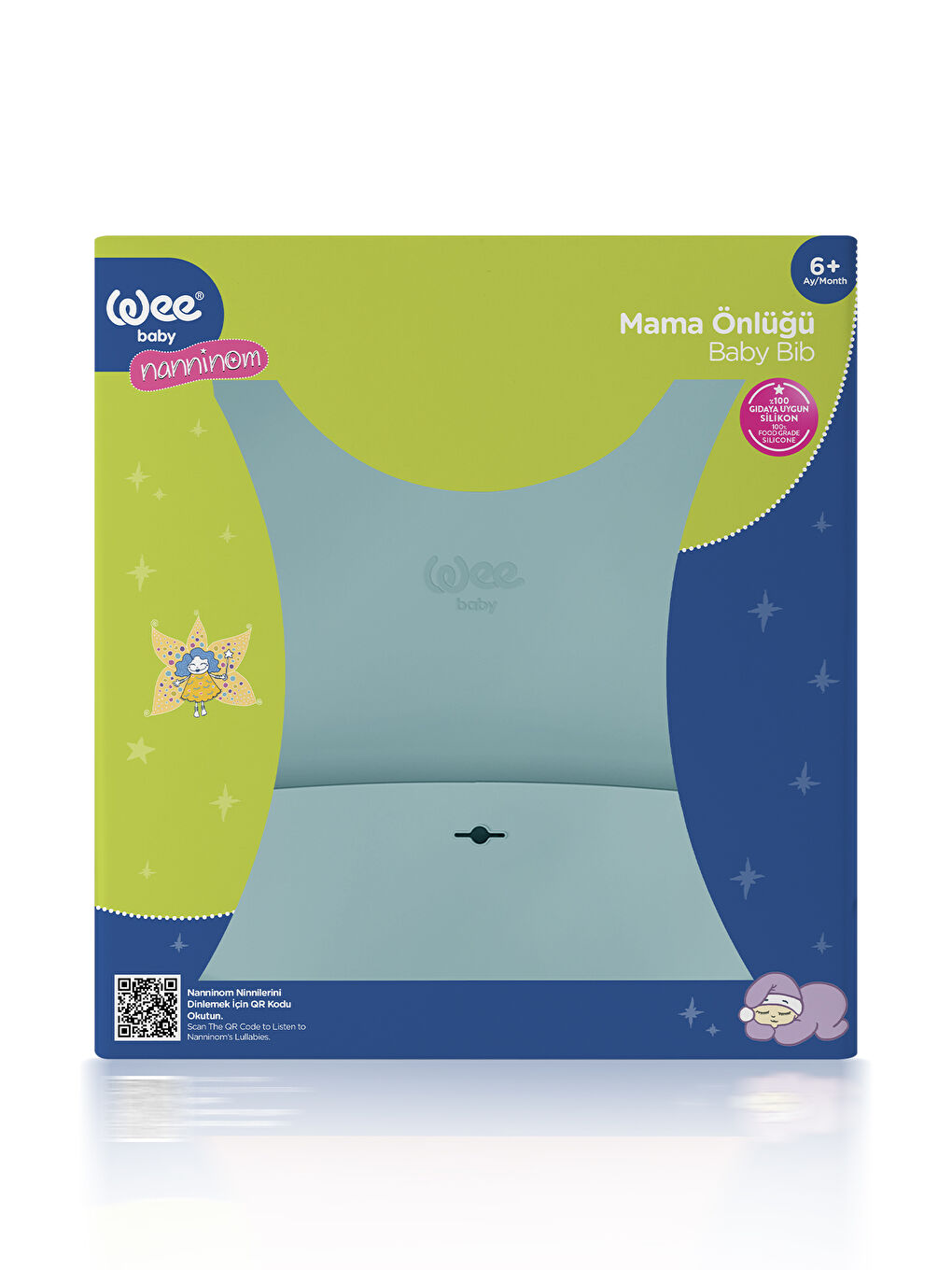 Nanninom Silikon Mama Önlüğü Mavi-3