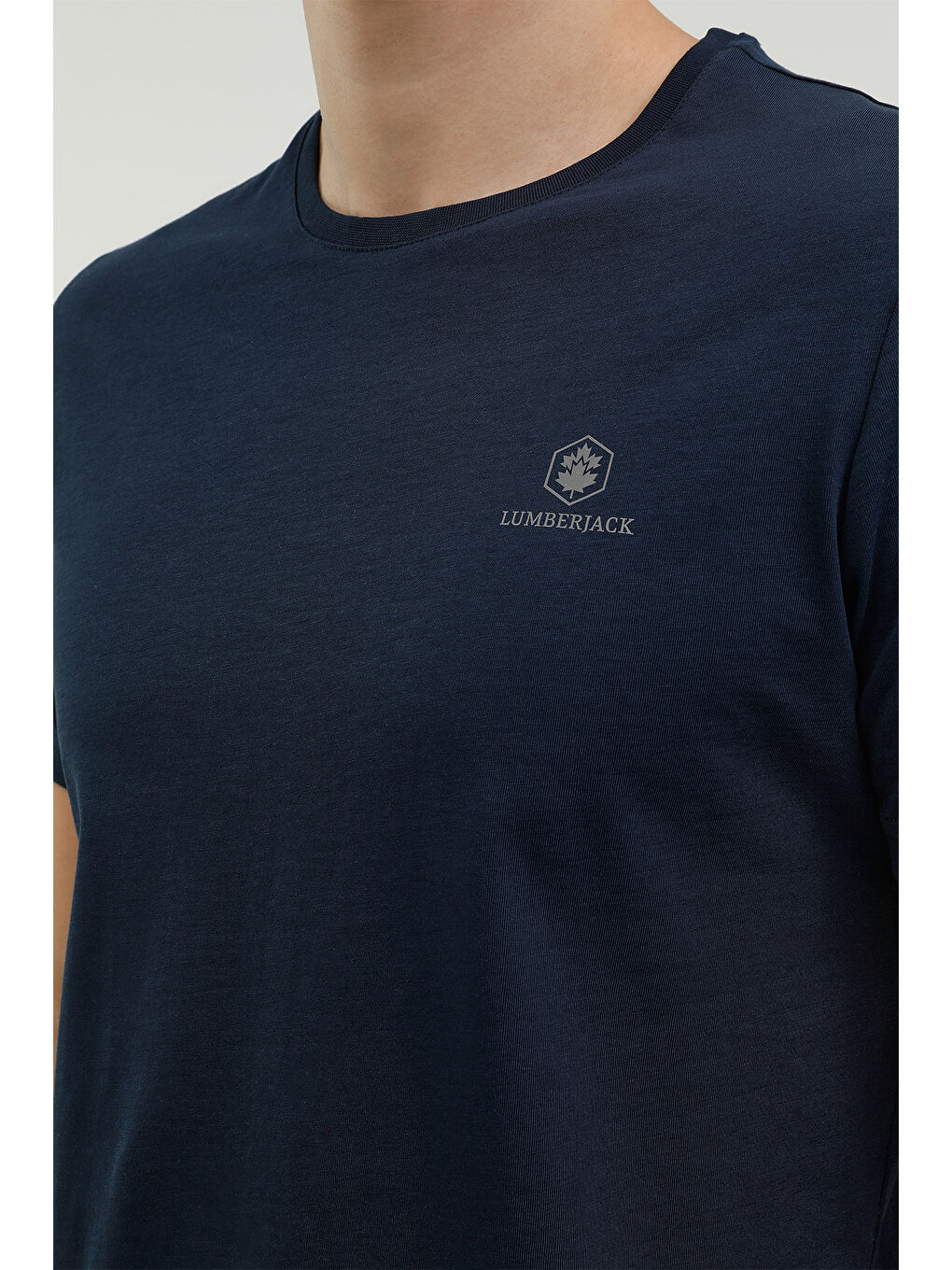 M-CT102 BASIC C NECK T-SH Lacivert Erkek Kısa Kol Tişört-3