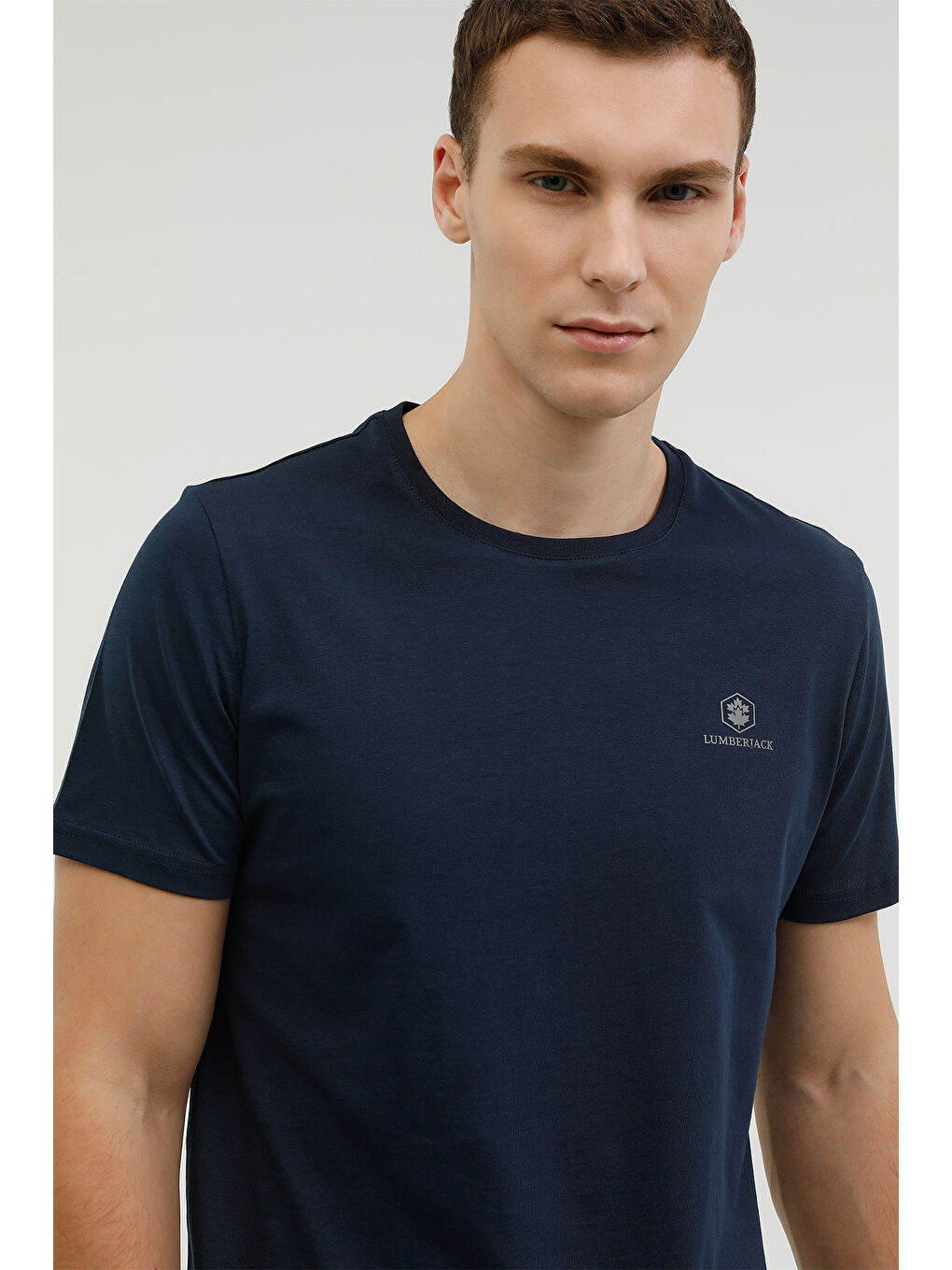 M-CT102 BASIC C NECK T-SH Lacivert Erkek Kısa Kol Tişört-4