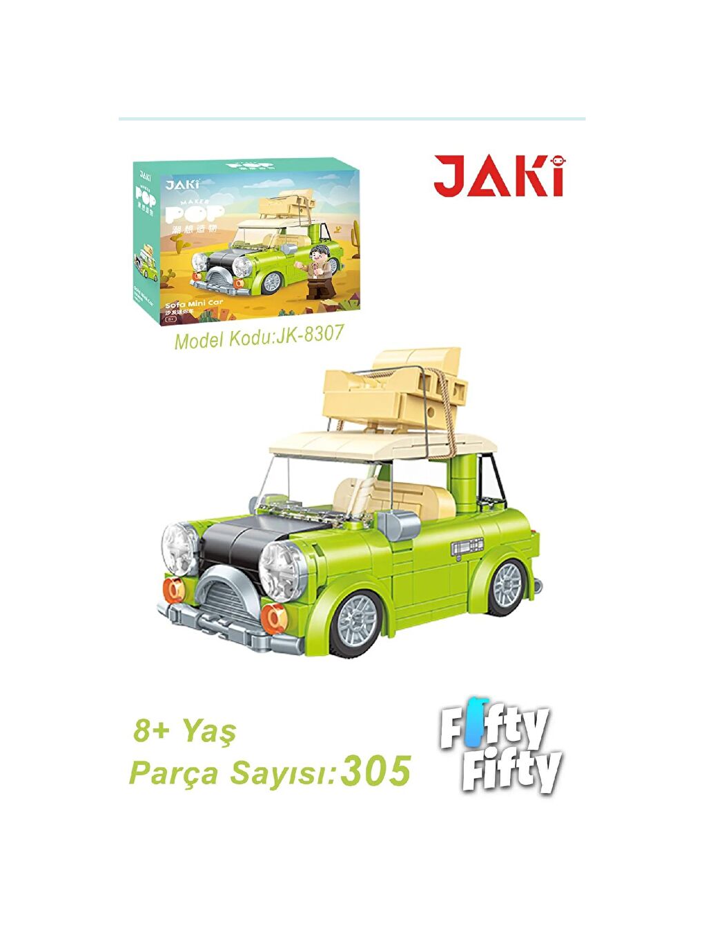 Jaki Mr. Means Classic Mini Block Lego Yapı Oyuncağı 305 Parça (JK8307)