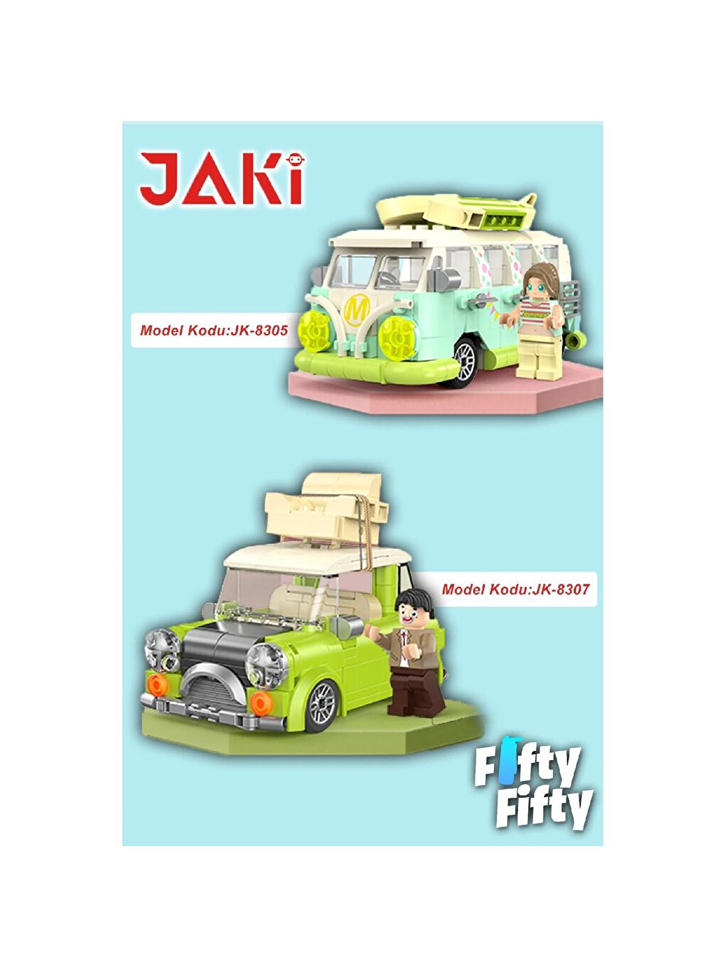 Jaki Mr. Means Classic Mini Block Lego Yapı Oyuncağı 305 Parça (JK8307)-3