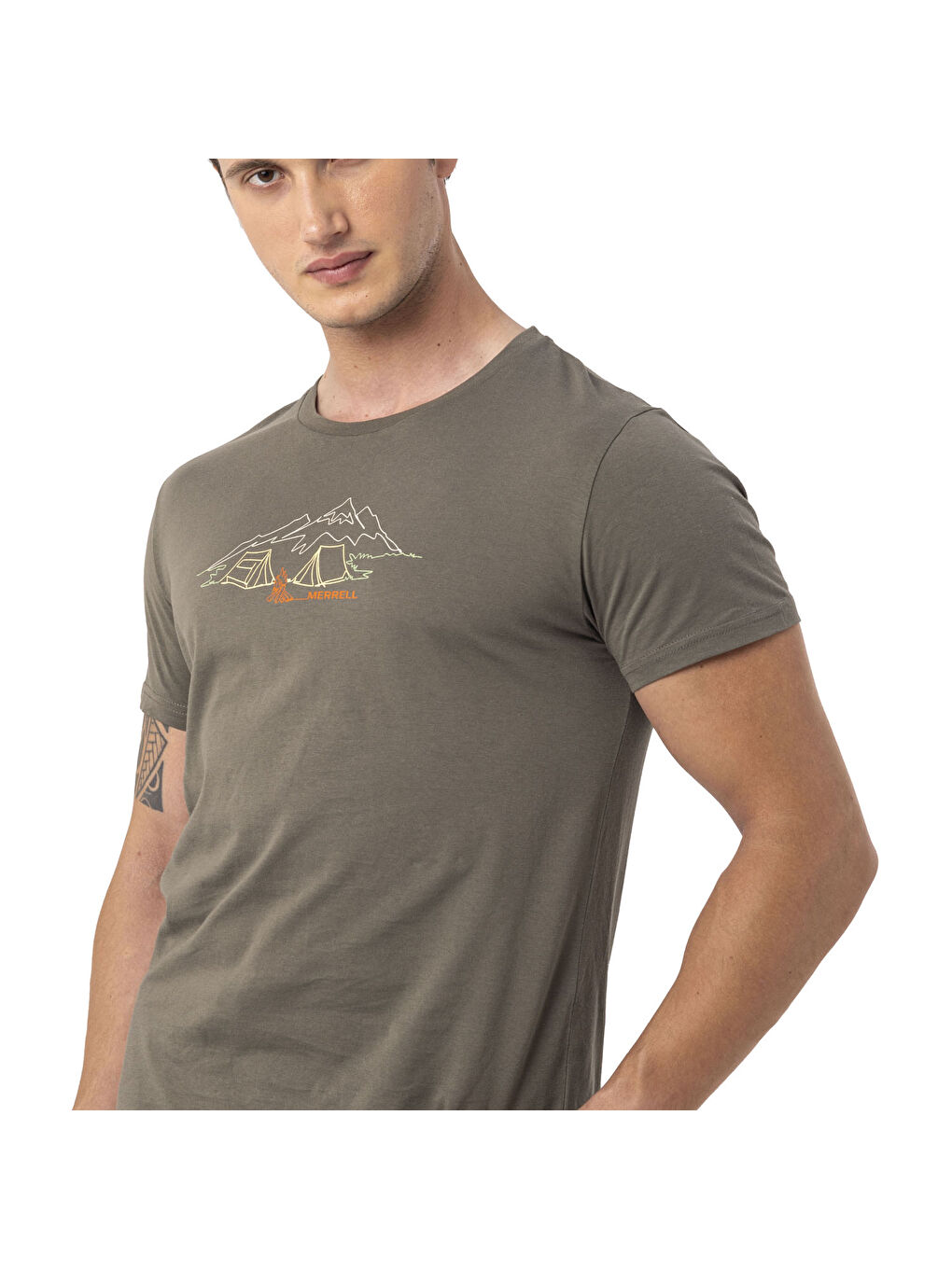 Haki Tamp Erkek Yeşil Tişört-4