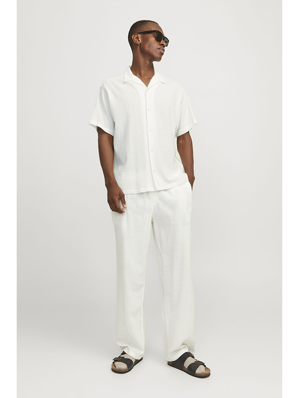 Beyaz Originals Jorluke Pamuklu Relaxed Fit Kısa Kollu Poplin %100 Pamuk Gömlek 12255781-1