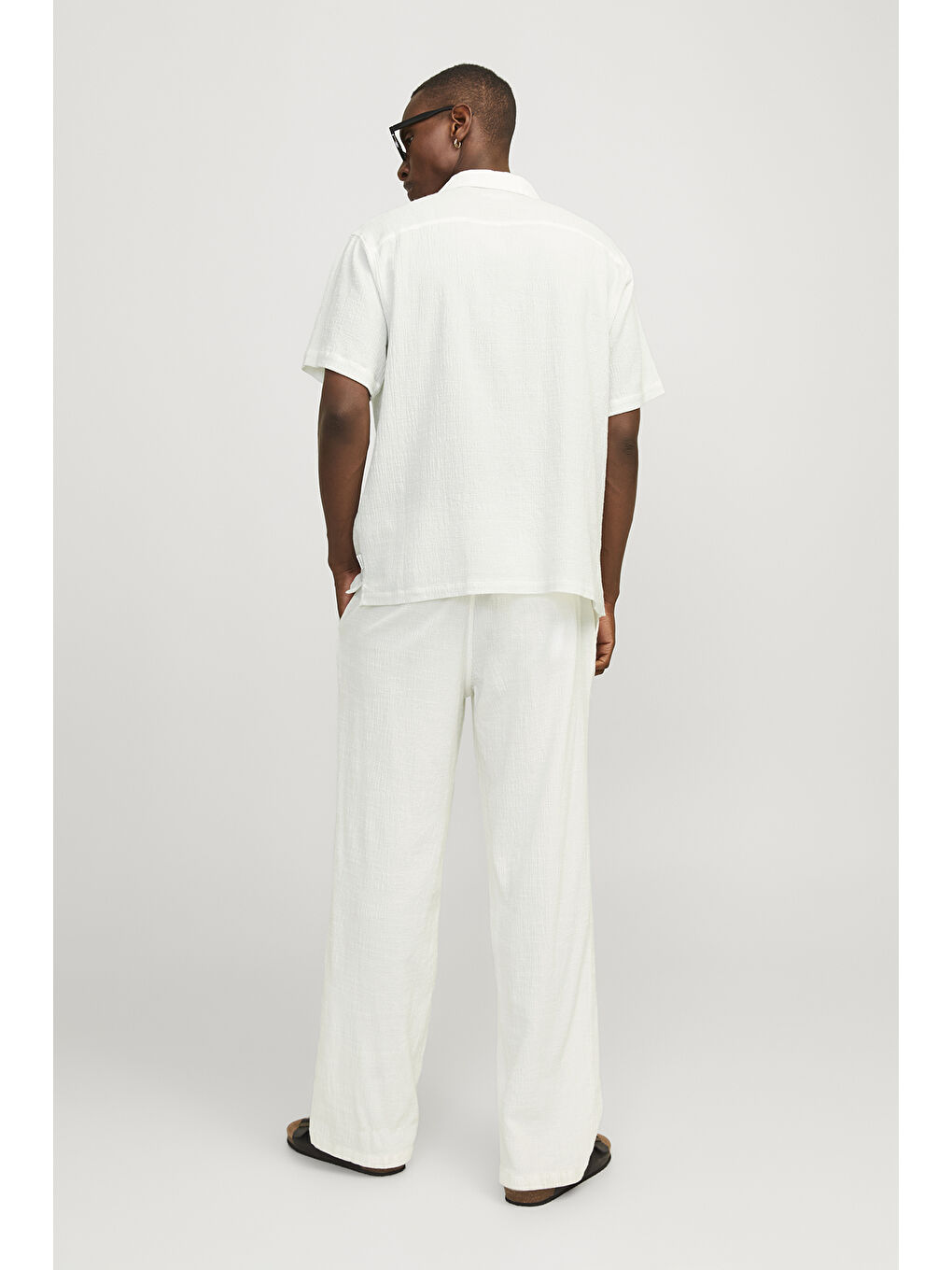 Beyaz Originals Jorluke Pamuklu Relaxed Fit Kısa Kollu Poplin %100 Pamuk Gömlek 12255781-3