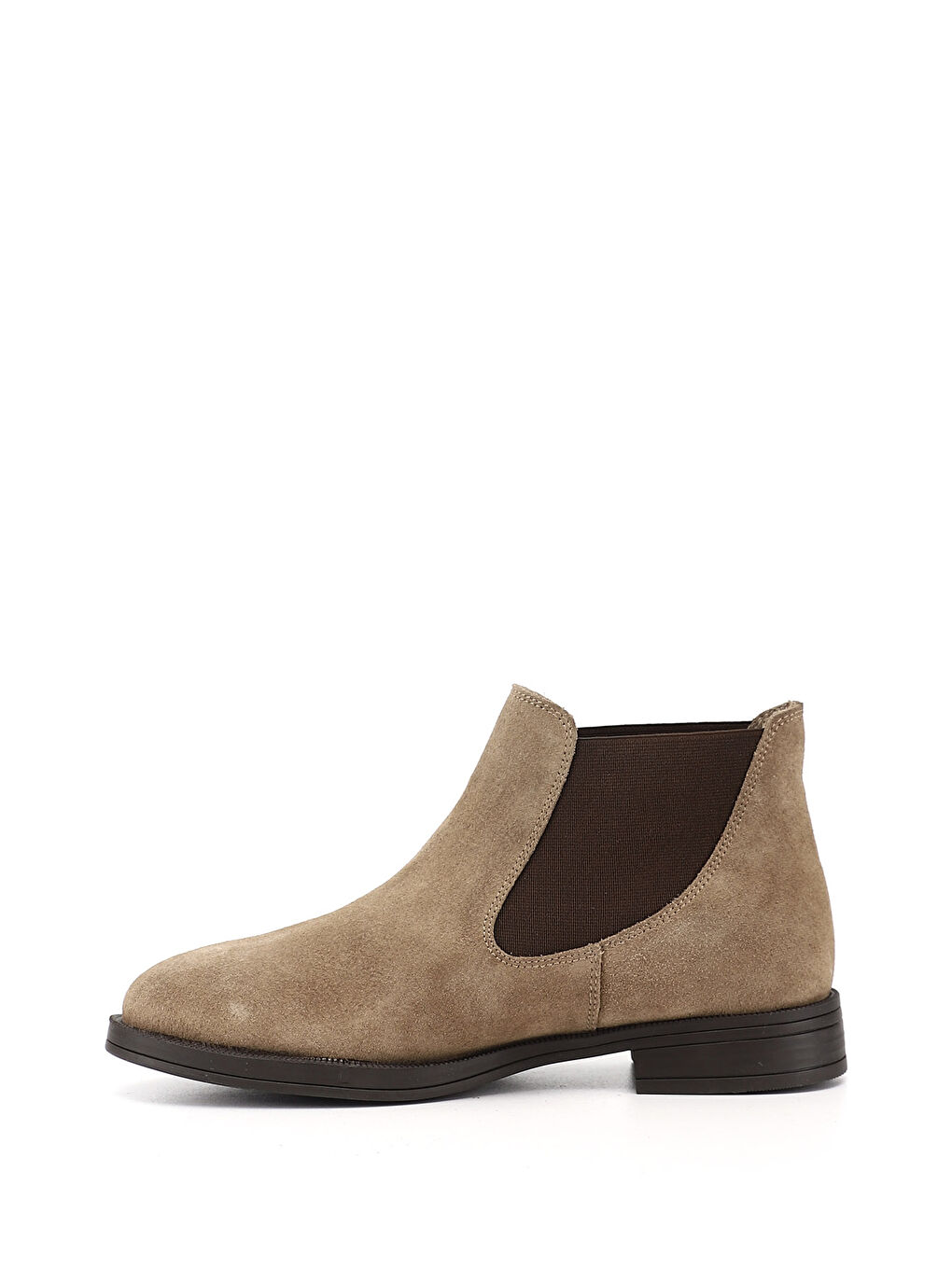 Kahverengi Kadın AÇIK VİZON Topuklu Hakiki Deri Chelsea Bot-2