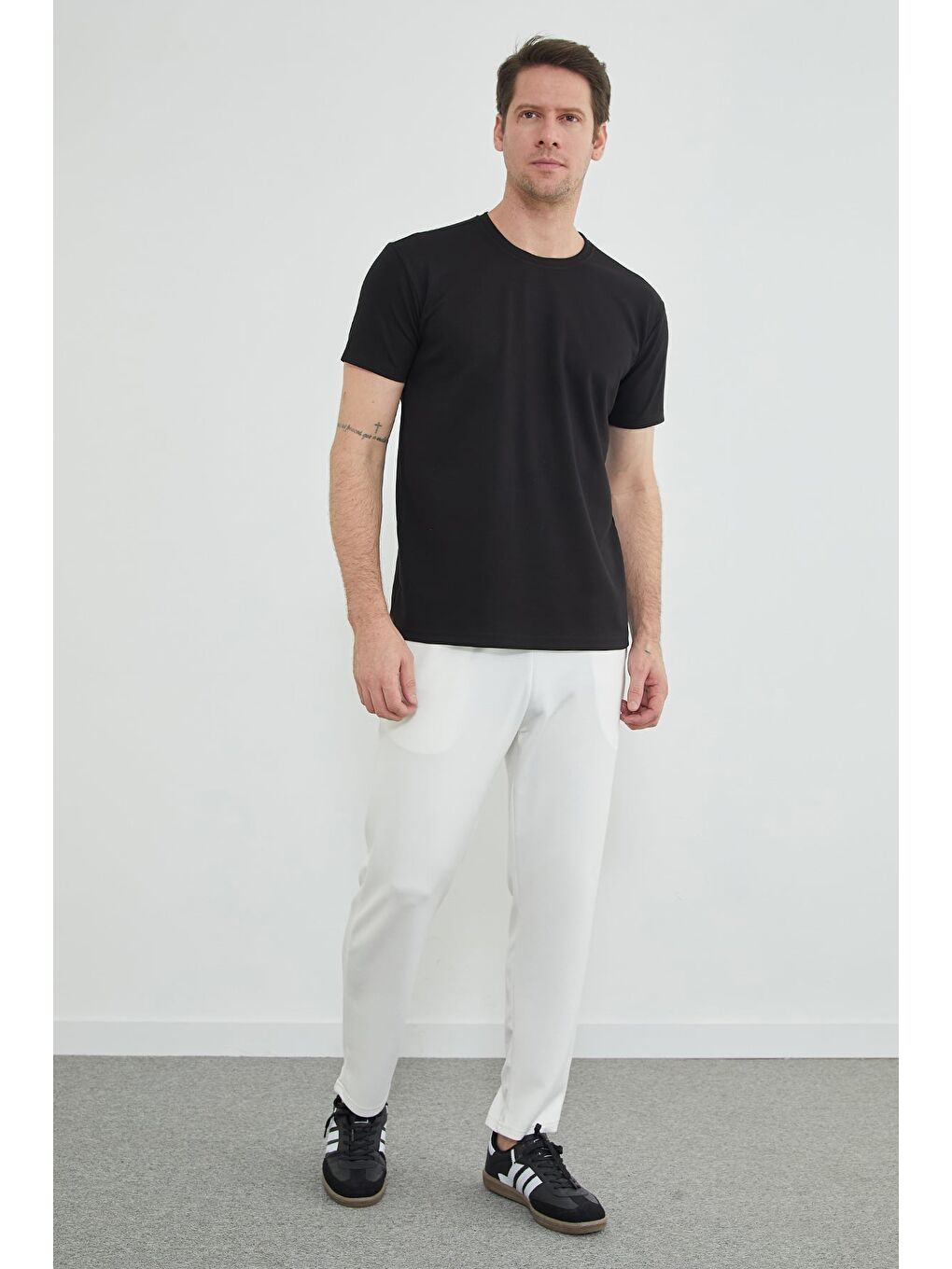 Ekru Beli Bağlamalı Cepli Modal Pantolon-3