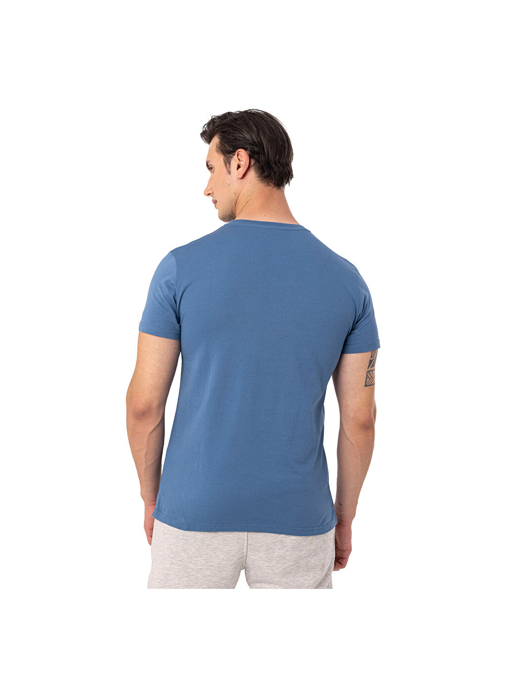 Tamp Erkek Mavi Tişört-3