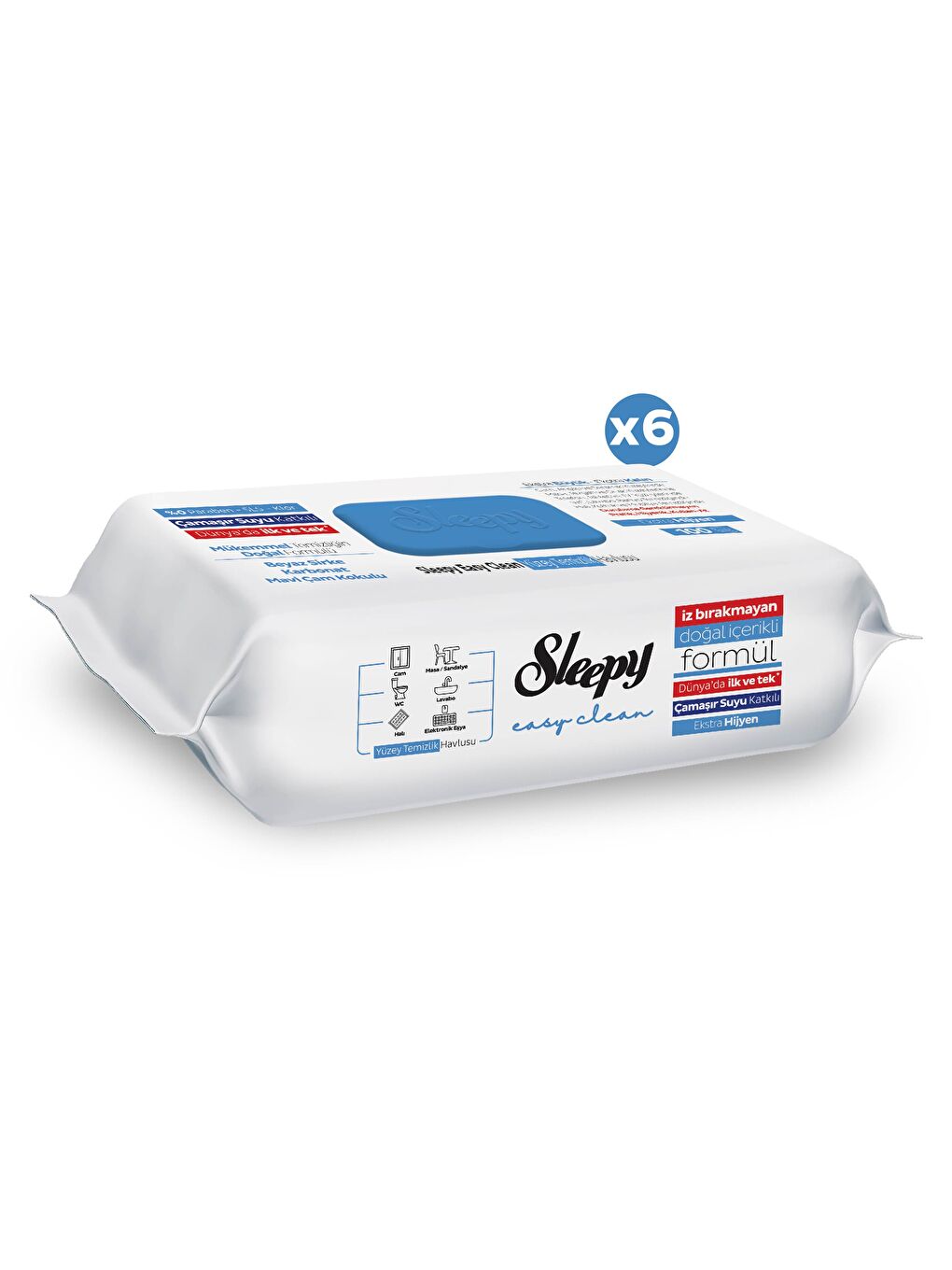 Easy Clean Çamasır Suyu Katkılı Yüzey Temizlik Havlusu&Mendili 6x100 (600 Yaprak)-2