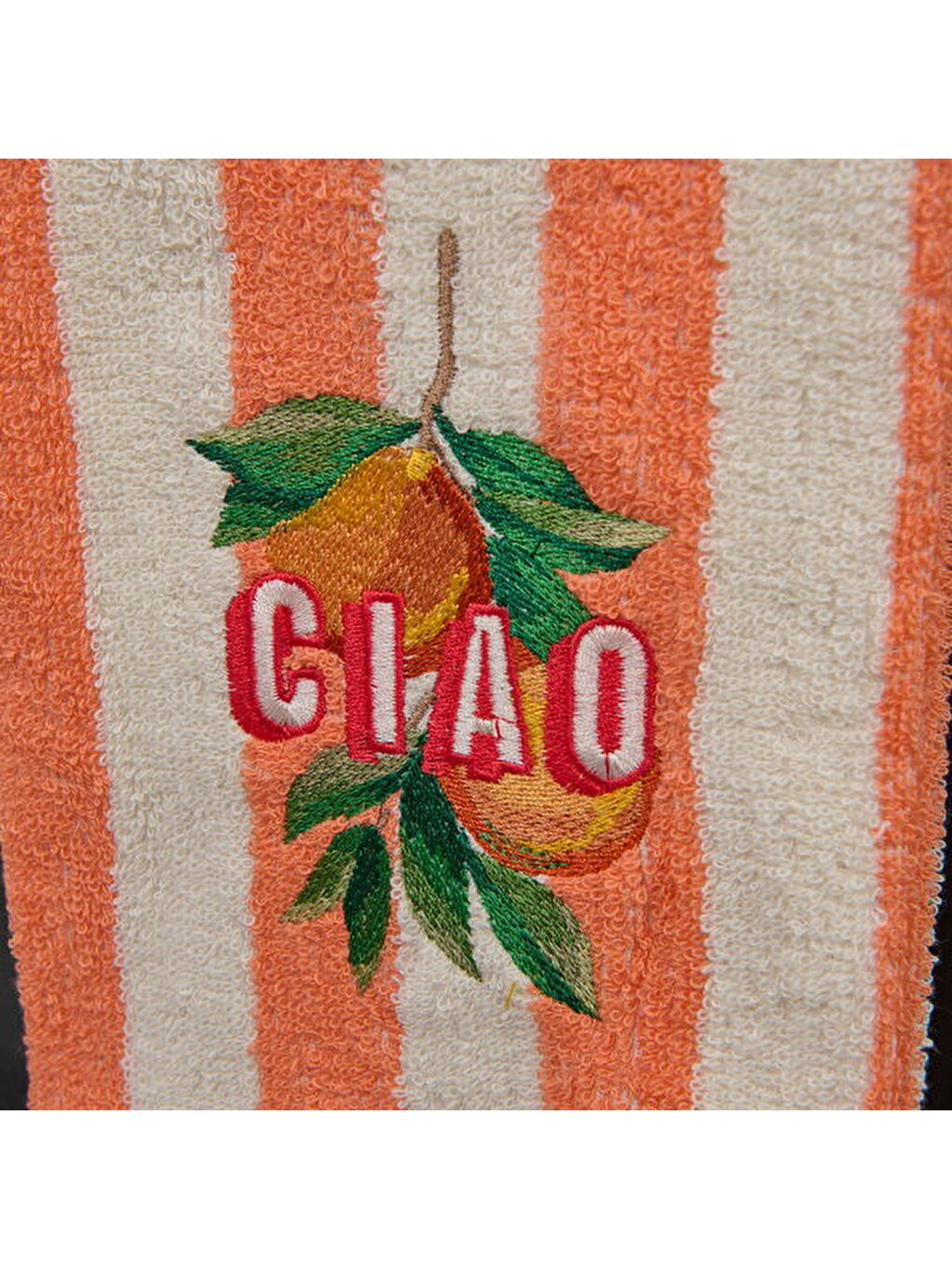 Lila Soft Oren Mutfak Havlusu - Ekru / Turuncu - 40x66 cm-1