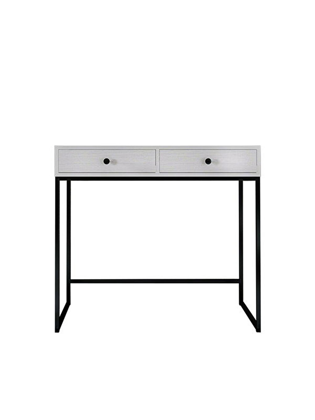 Alba Dresuar - Beyaz / Siyah - 90x40x100 cm-3