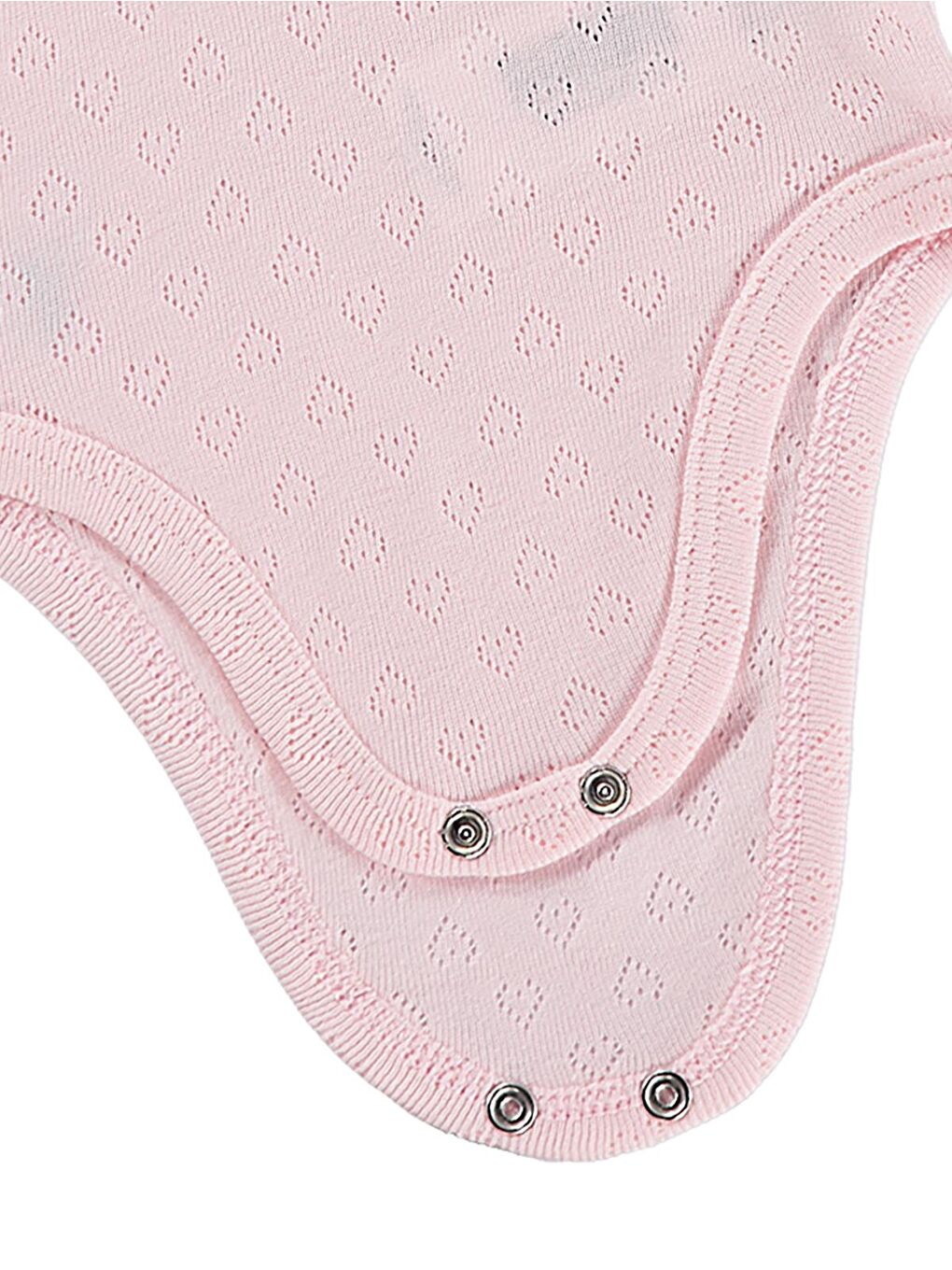 Baby Jakarlı 3-36 Ay Çıtçıtlı Badi - Pembe-1