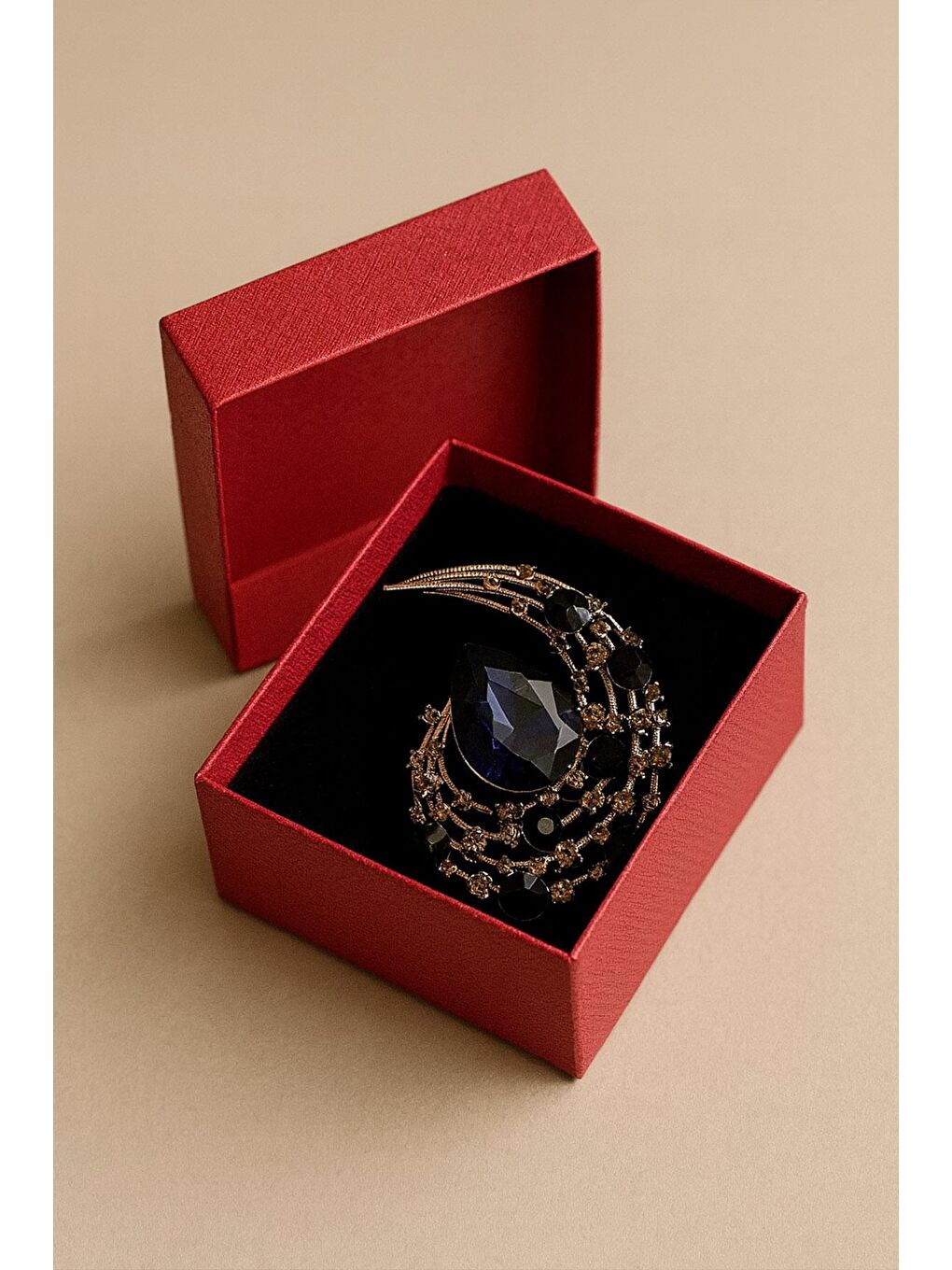 Mavi Taşlı Samanyolu Broş Yaka İğnesi-2