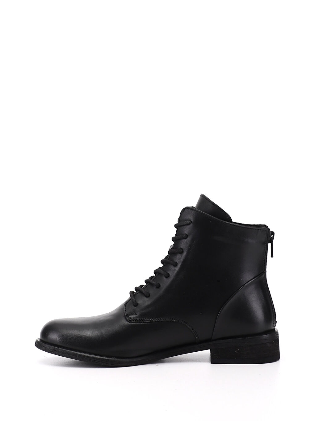 Siyah Kadın SİYAH Fermuarlı Hakiki Deri Bot-2