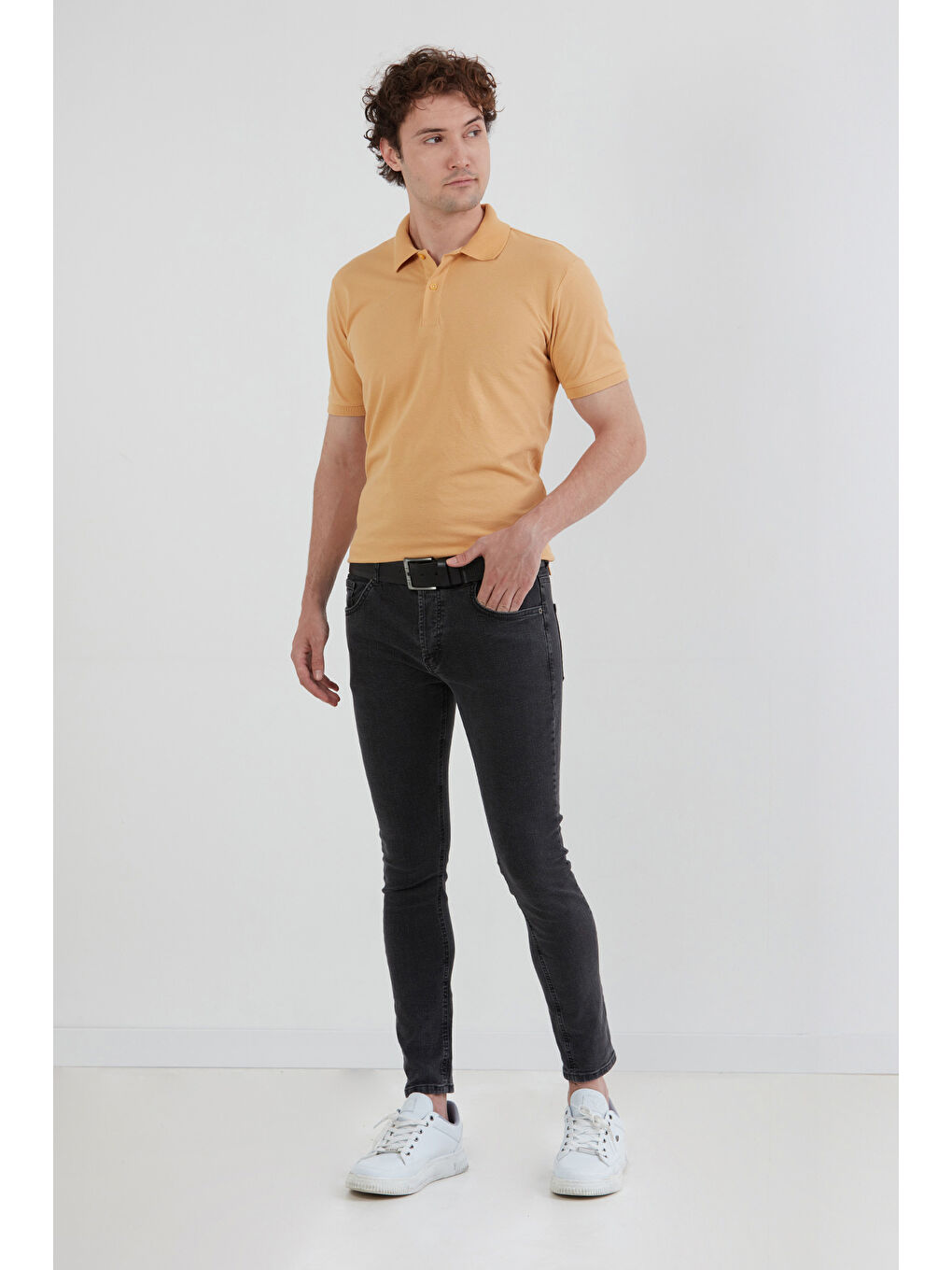 Beyaz Fermuarlı Skinny Jean Pantolon-3