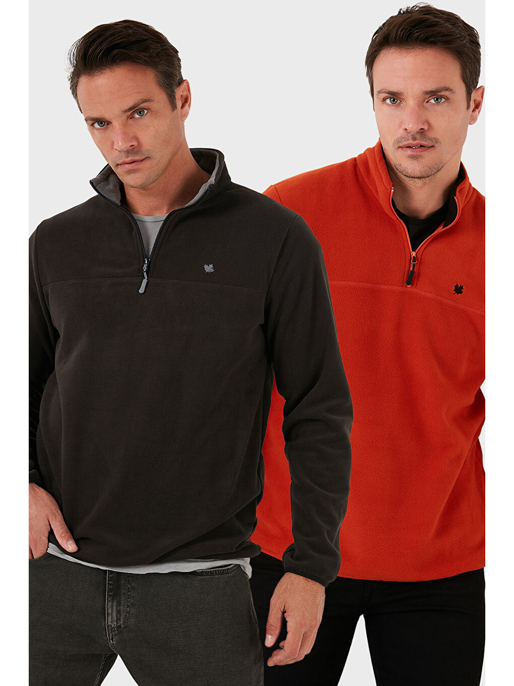 Gri Slim Fit Anti-Pilling Tüylenme Yapmayan Şardonlu Soğuk Geçirmez 2'li Paket Polar 5906001S2