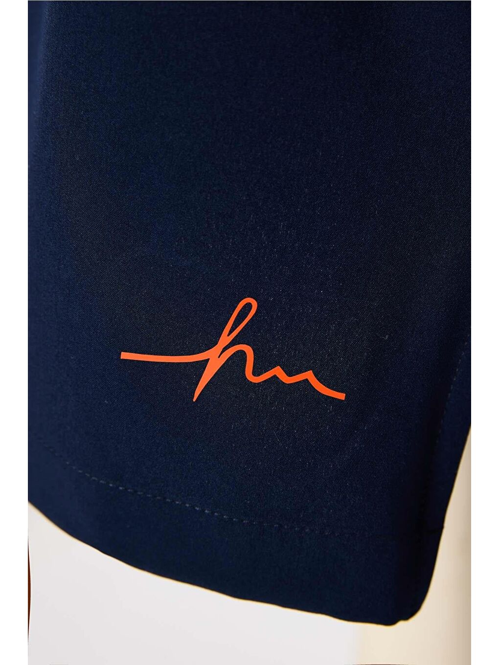 Lacivert Esila Turuncu Çiçek Desenli 5 Parça Tam Tesettür Mayo Takımı 2934-5