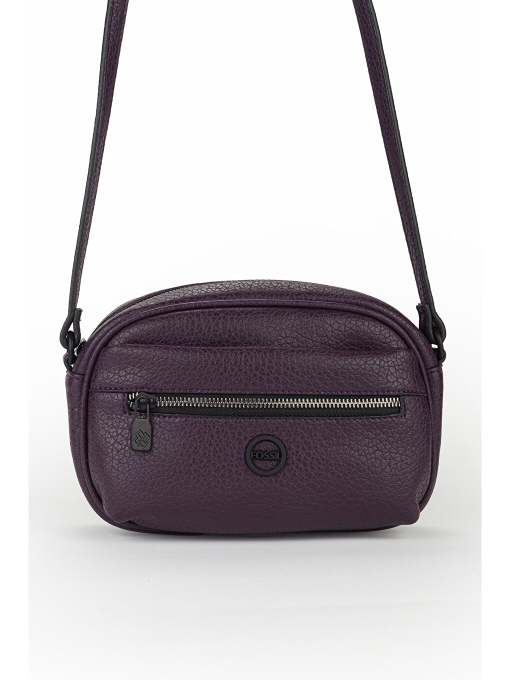 Mürdüm Kadın Fermuarlı Mini Çapraz Omuz Çantası-1