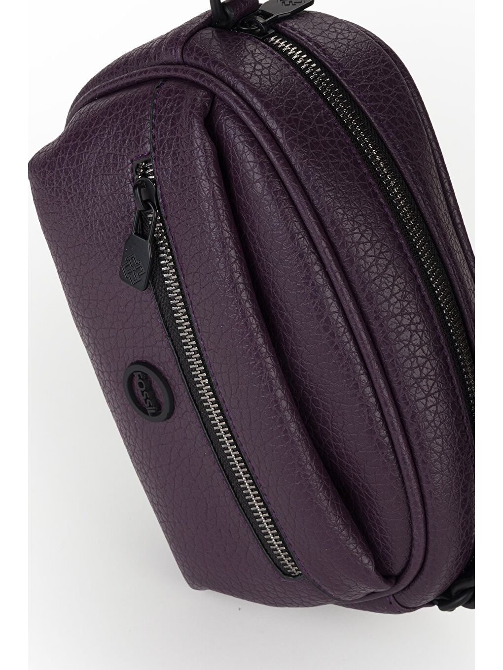 Mürdüm Kadın Fermuarlı Mini Çapraz Omuz Çantası-3