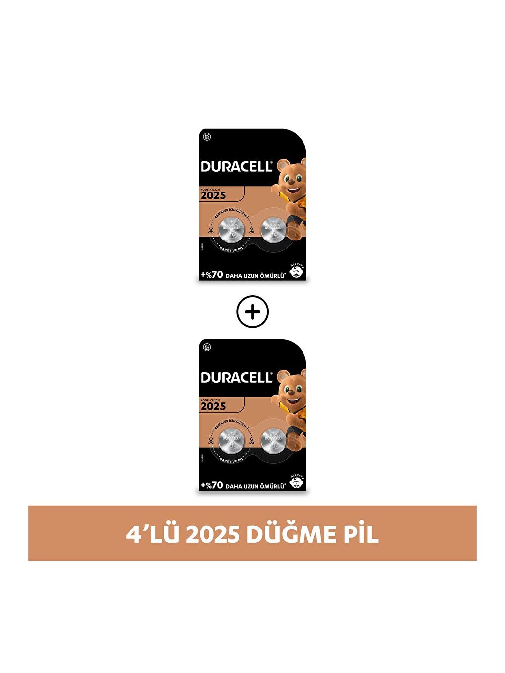 Özel 2025 Lityum Düğme Pil 3V  CR2025   4 lü Paket