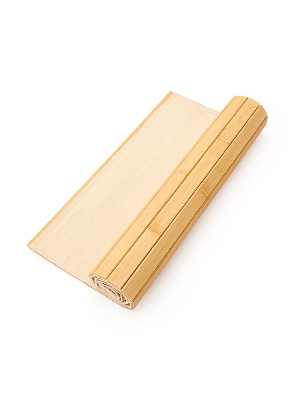 Bambu Koltuk Sehpası - Bej - 65 cm-2