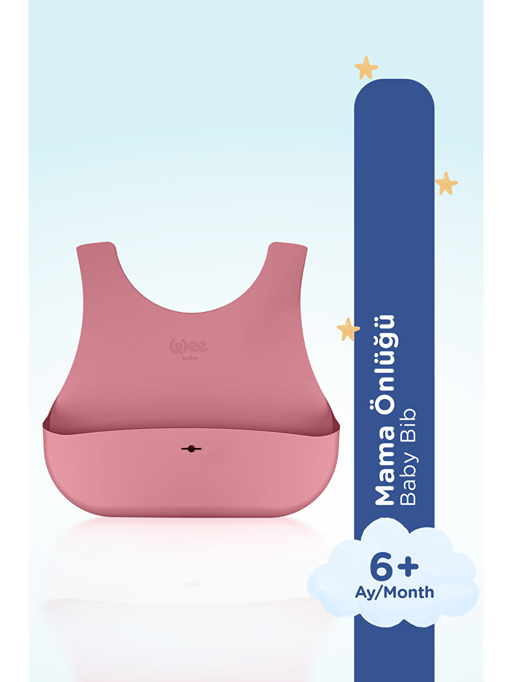 Nanninom Silikon Mama Önlüğü Pembe-2