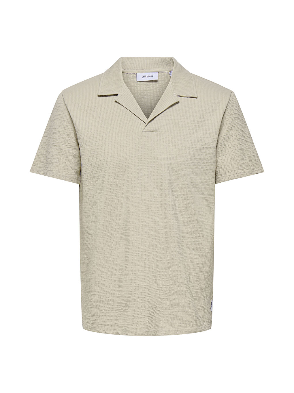 Bej Onskian Streç Pamuklu Regular Fit Polo Yaka Kadın T Shirt 22032818-5