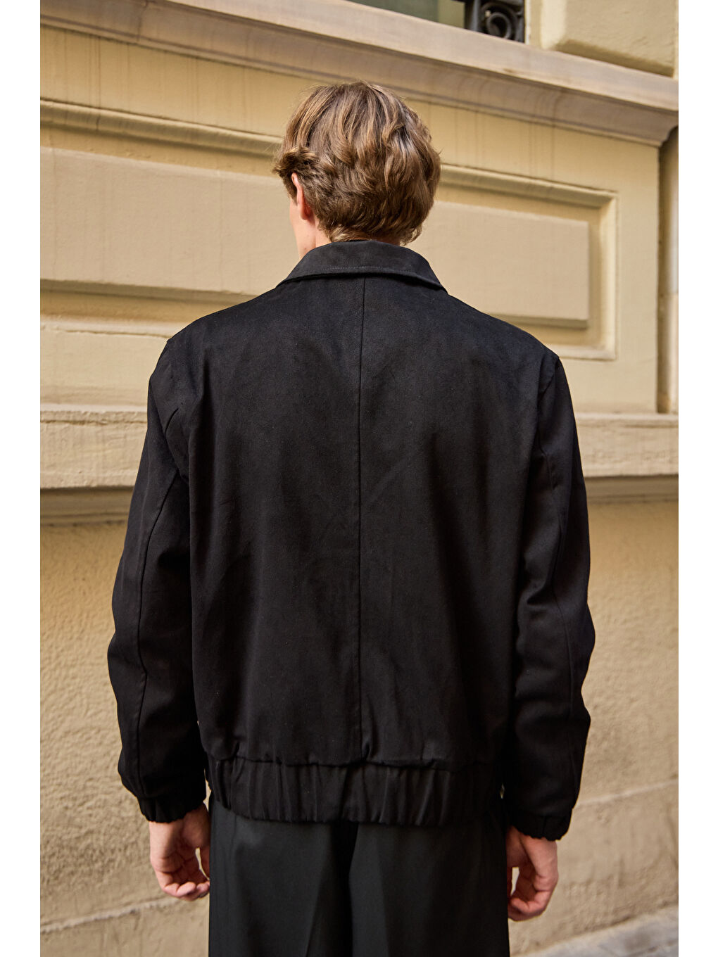 Erkek Pamuklu Mont %100 Pamuk Ceket Siyah-6