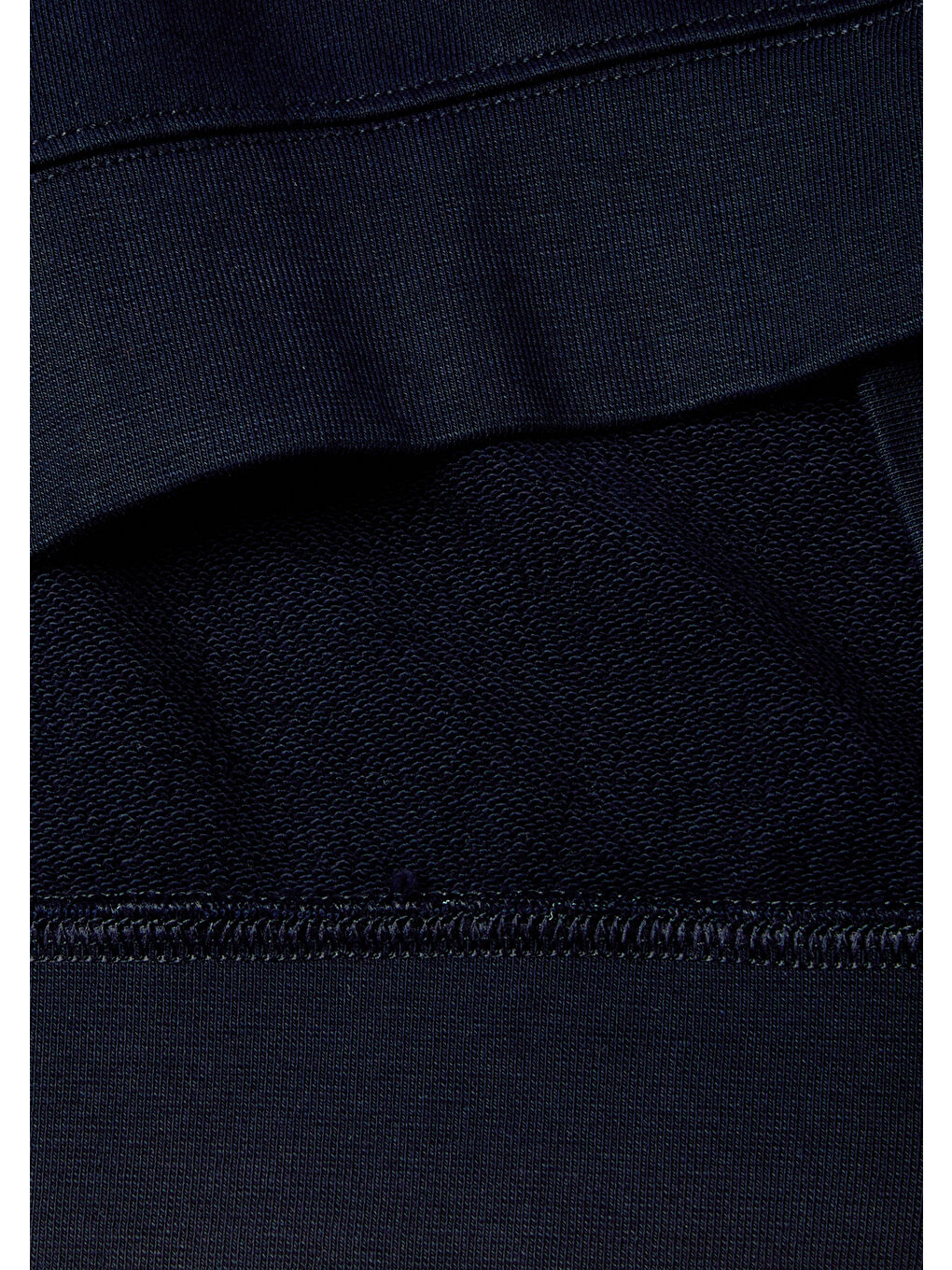 Erkek Lacivert %100 Pamuk Önü Logo İşlemeli Bisiklet Yaka Sweatshirt-6