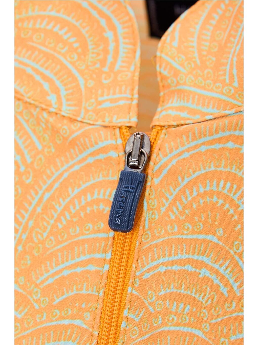 Esila Sarı Dalga Desenli 5 Parça Tam Tesettür Mayo Takımı 2934-3