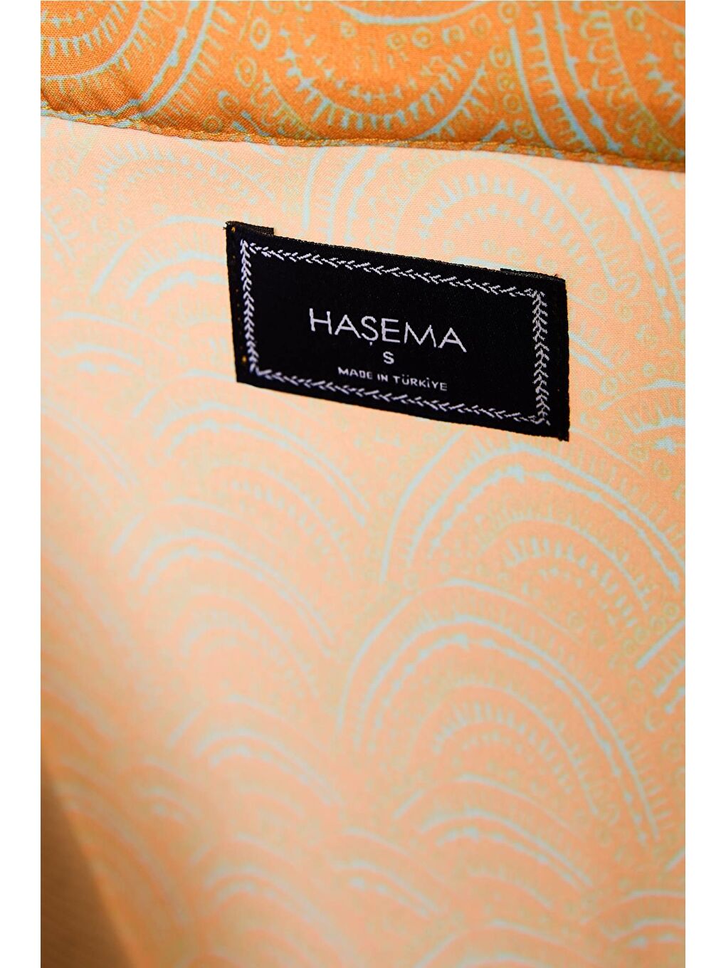 Esila Sarı Dalga Desenli 5 Parça Tam Tesettür Mayo Takımı 2934-4