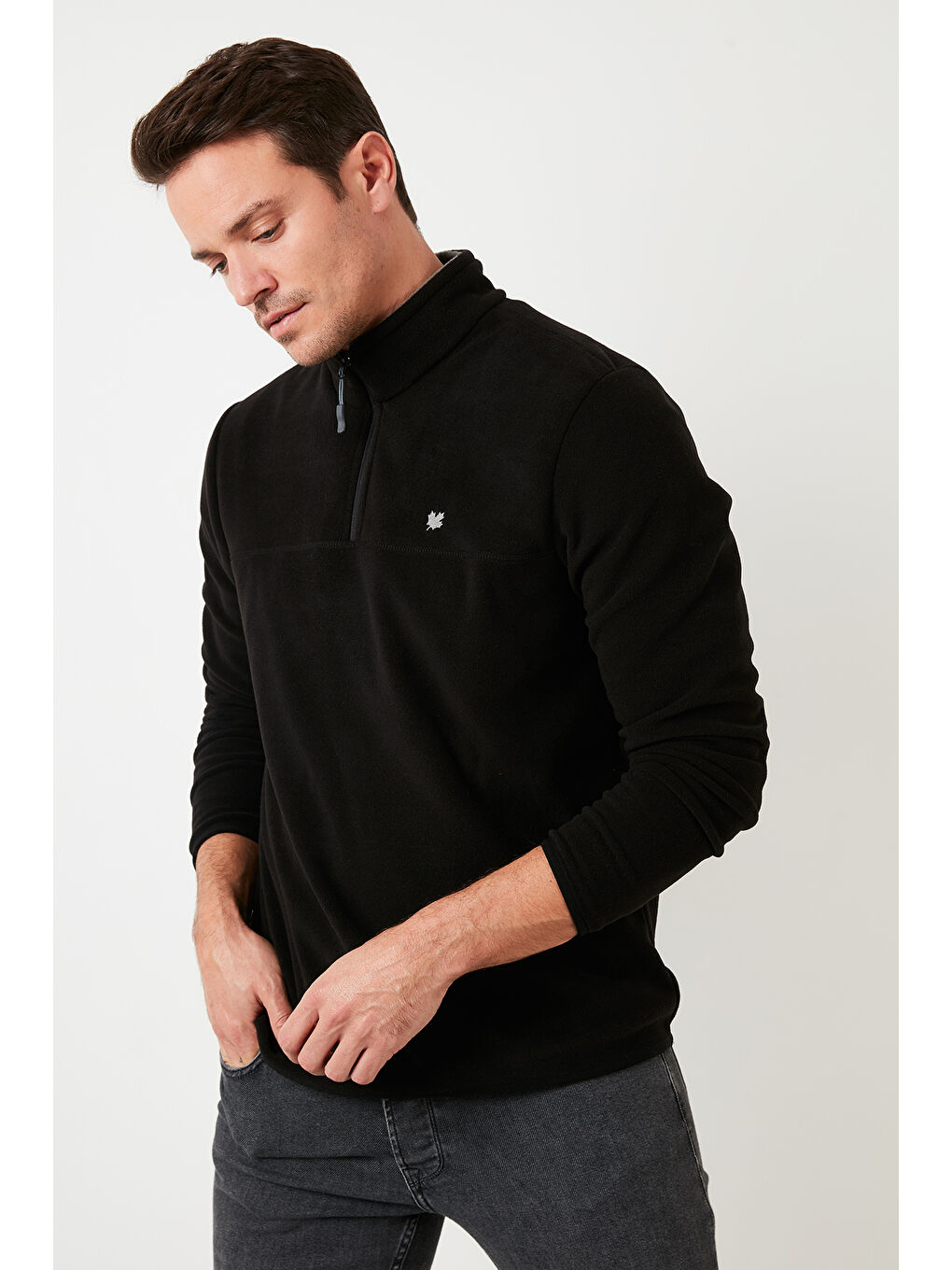 Siyah Slim Fit Anti-Pilling Tüylenme Yapmayan Şardonlu Soğuk Geçirmez 2'li Paket Polar 5906001S2-2