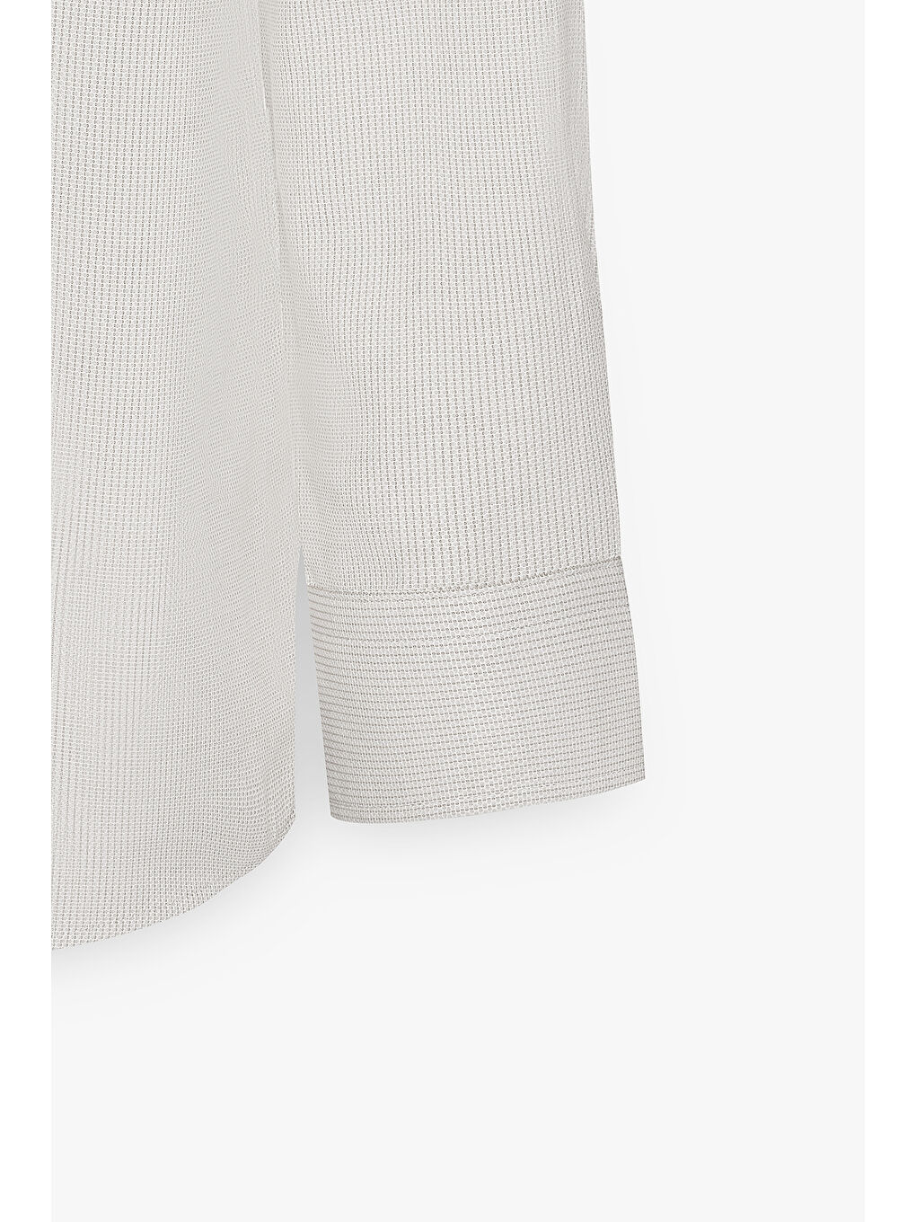 Erkek Bej Slim Fit Dar Kesim Klasik Yaka Pamuklu Armürlü Gömlek-7