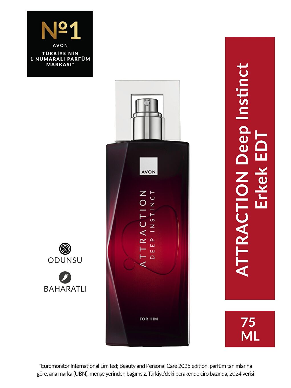 Attraction Deep Instinct Erkek Parfüm Edt 75 Ml.-1