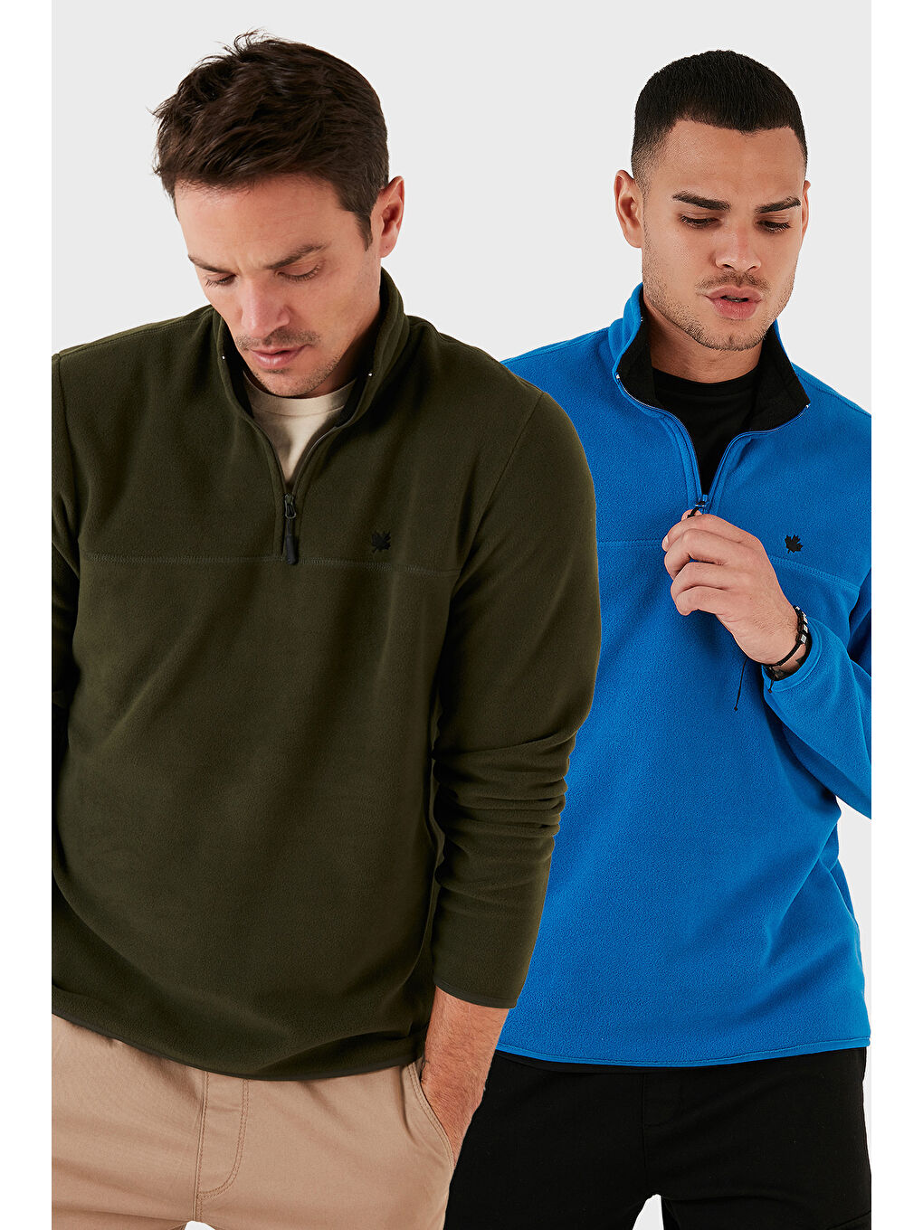 Mavi Slim Fit Anti-Pilling Tüylenme Yapmayan Şardonlu Soğuk Geçirmez 2'li Paket Polar 5906001S2