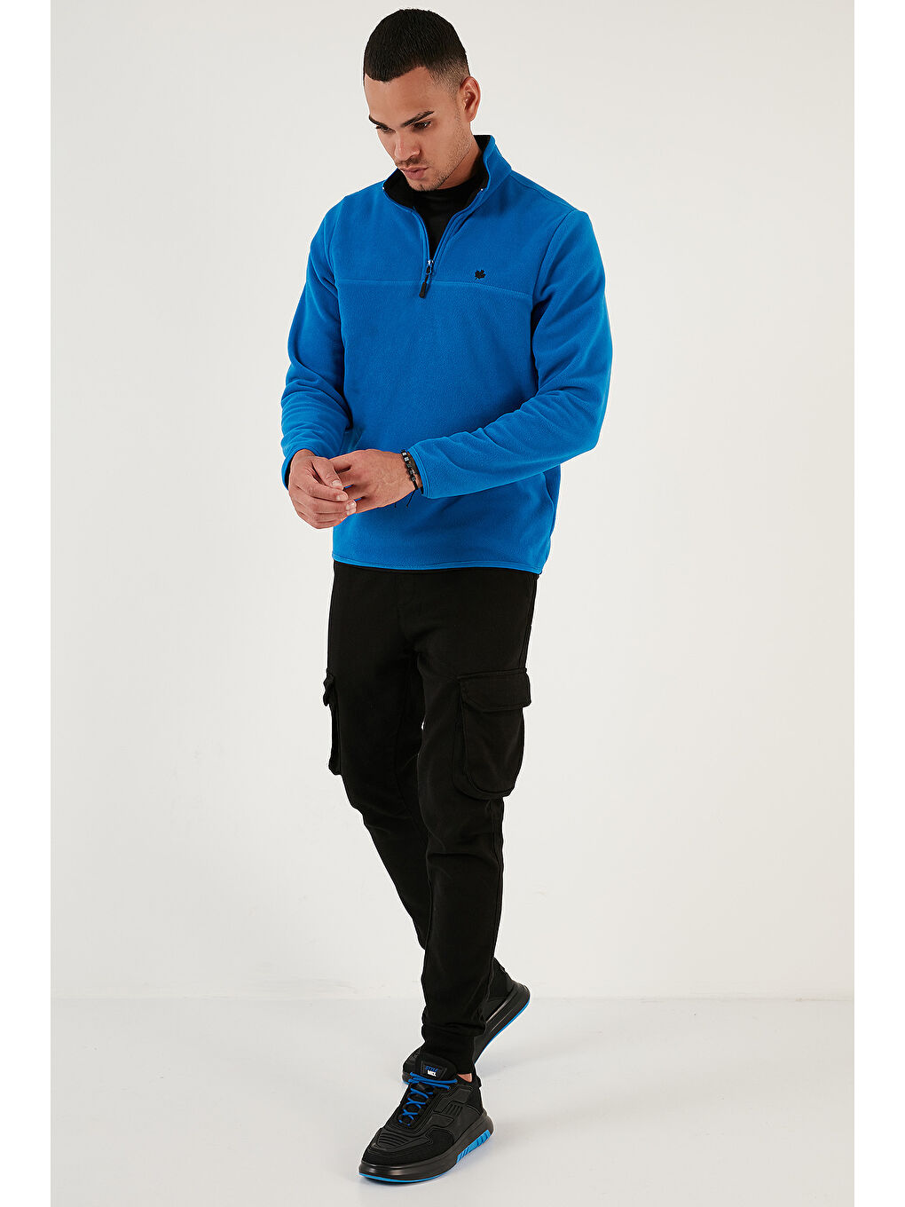 Yeşil Slim Fit Anti-Pilling Tüylenme Yapmayan Şardonlu Soğuk Geçirmez 2'li Paket Polar 5906001S2-3