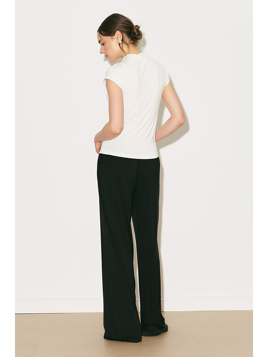 Easy Kolsuz Bluz Ekru-4