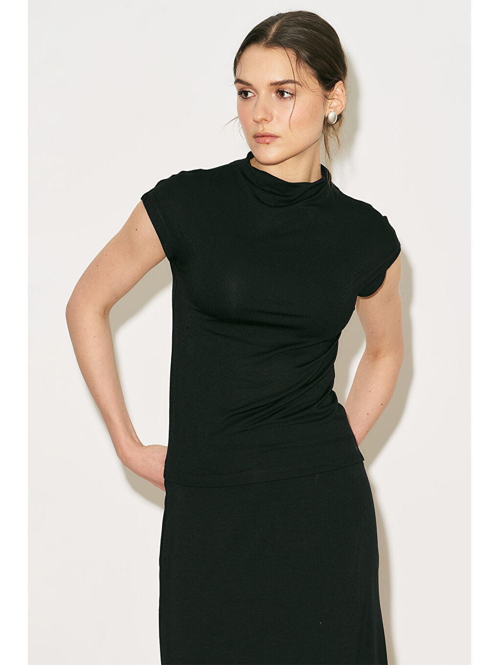 Easy Kolsuz Bluz Siyah-3