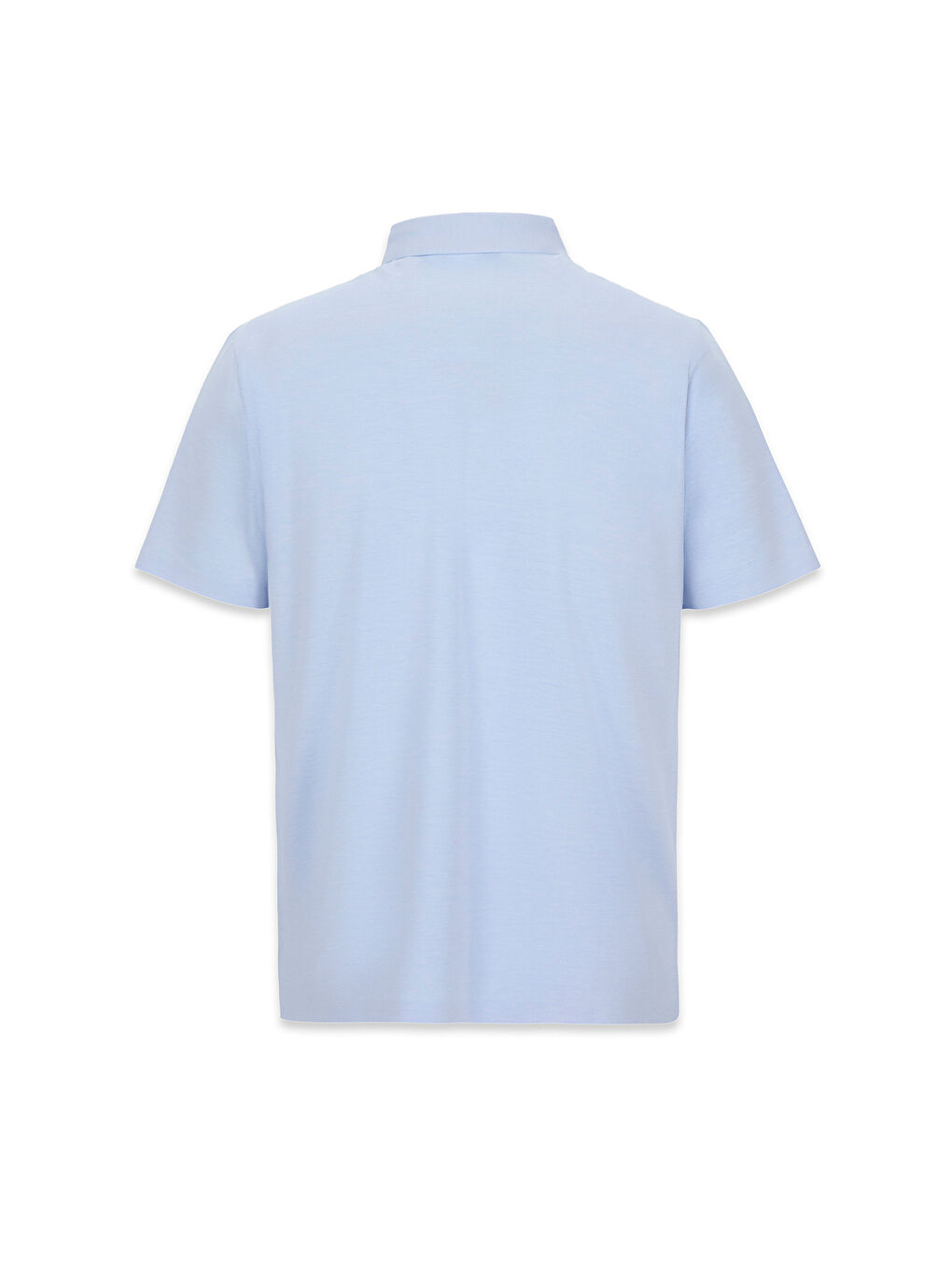 Mavi Polo Yaka Regular Fit İpek Karışımlı Dikişsiz Örme Tişört-1