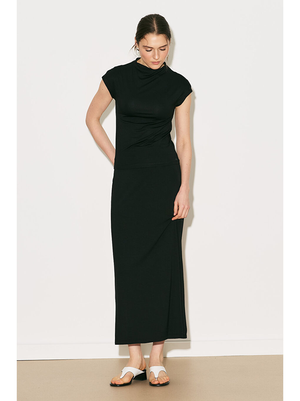 Easy Kolsuz Bluz Siyah-5