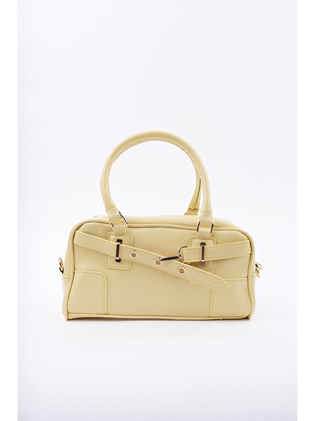 Sarı ROSALİE Kadın Kemer Detaylı El ve Omuz Çantası